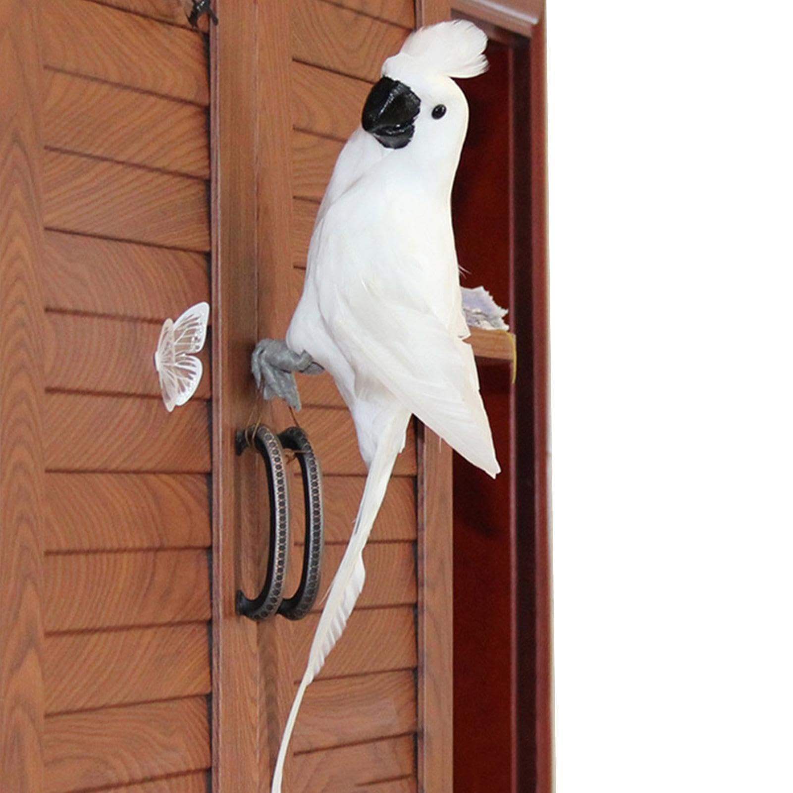 Loro artificial duradero que soluciona la decoración de jardines sin mantenimiento 8