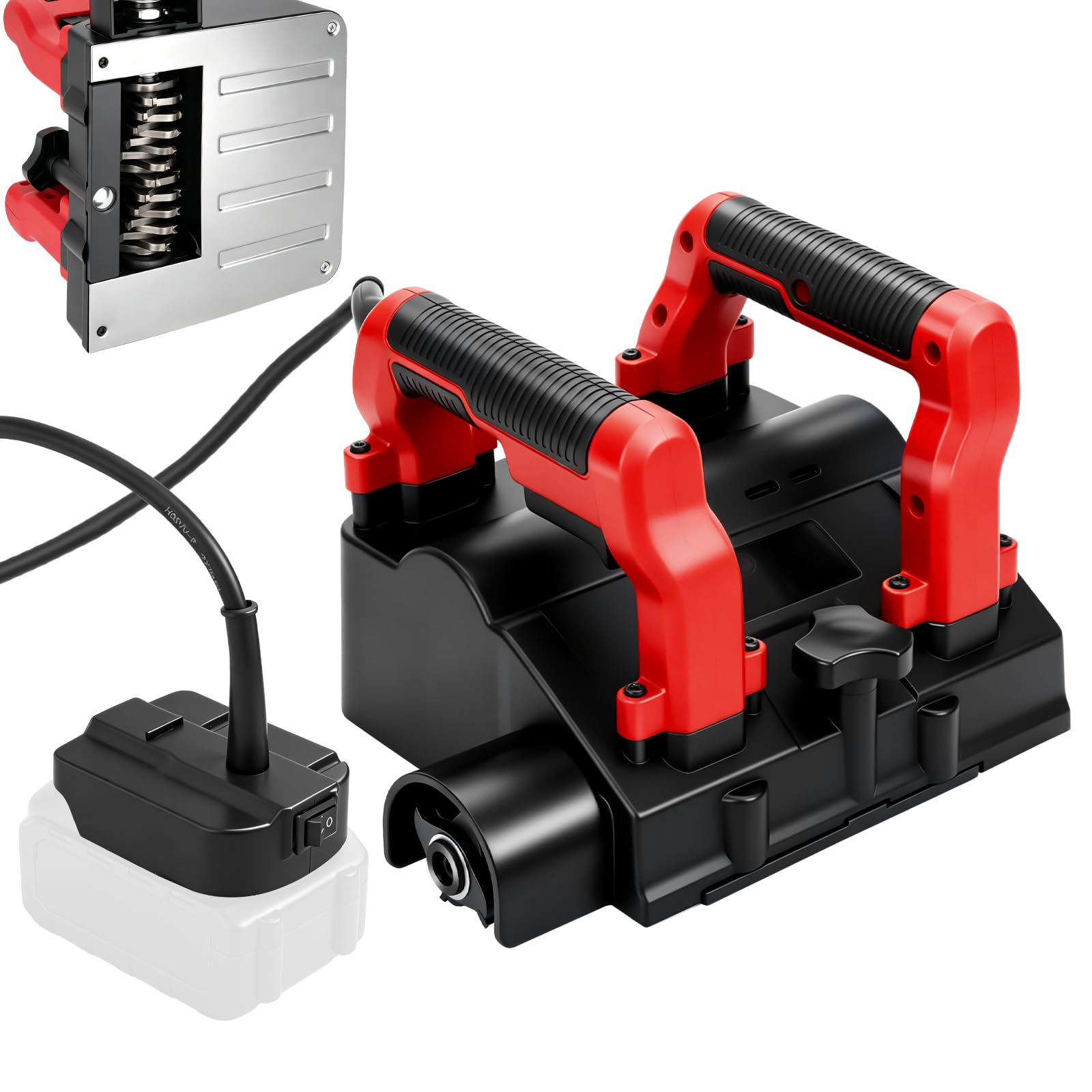 WingFly Fresadora de hormigón compatible con Makita 18 V batería, 3000 UPM | fresadora de saneamiento, fresadora de muros, lijadora de hormigón, lijadora de hormigón, fresadora para pared, yeso