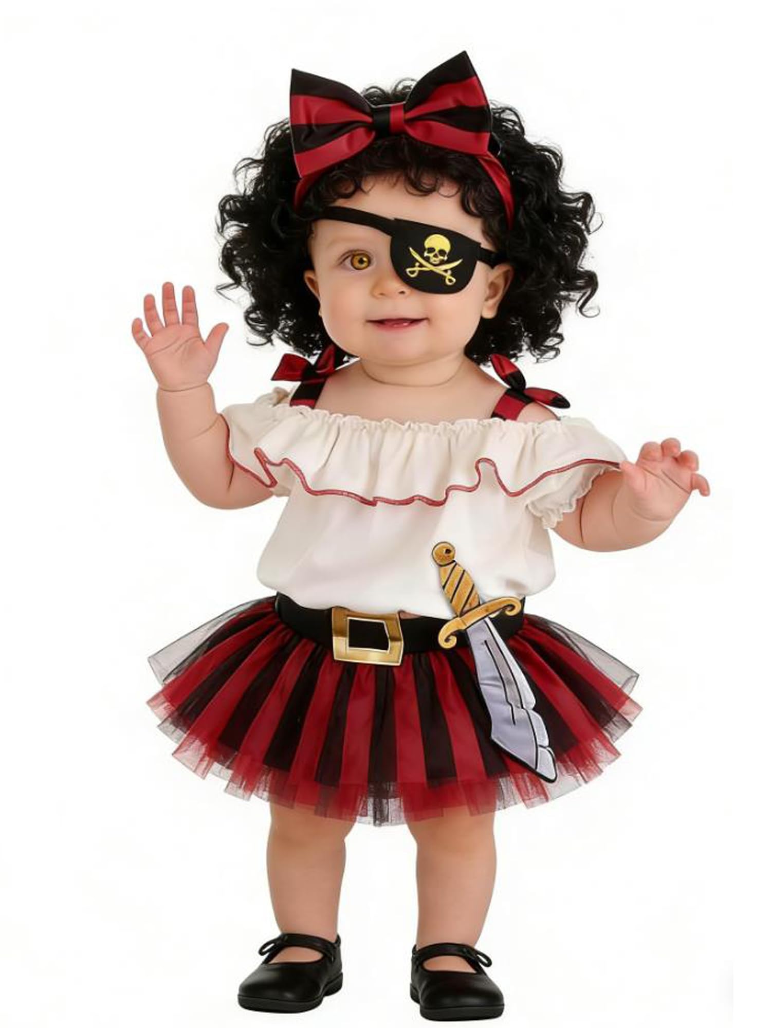 Felcia Baby Girl Pirate Fancy Dress Romper Tutu Skirt Halloween Costume