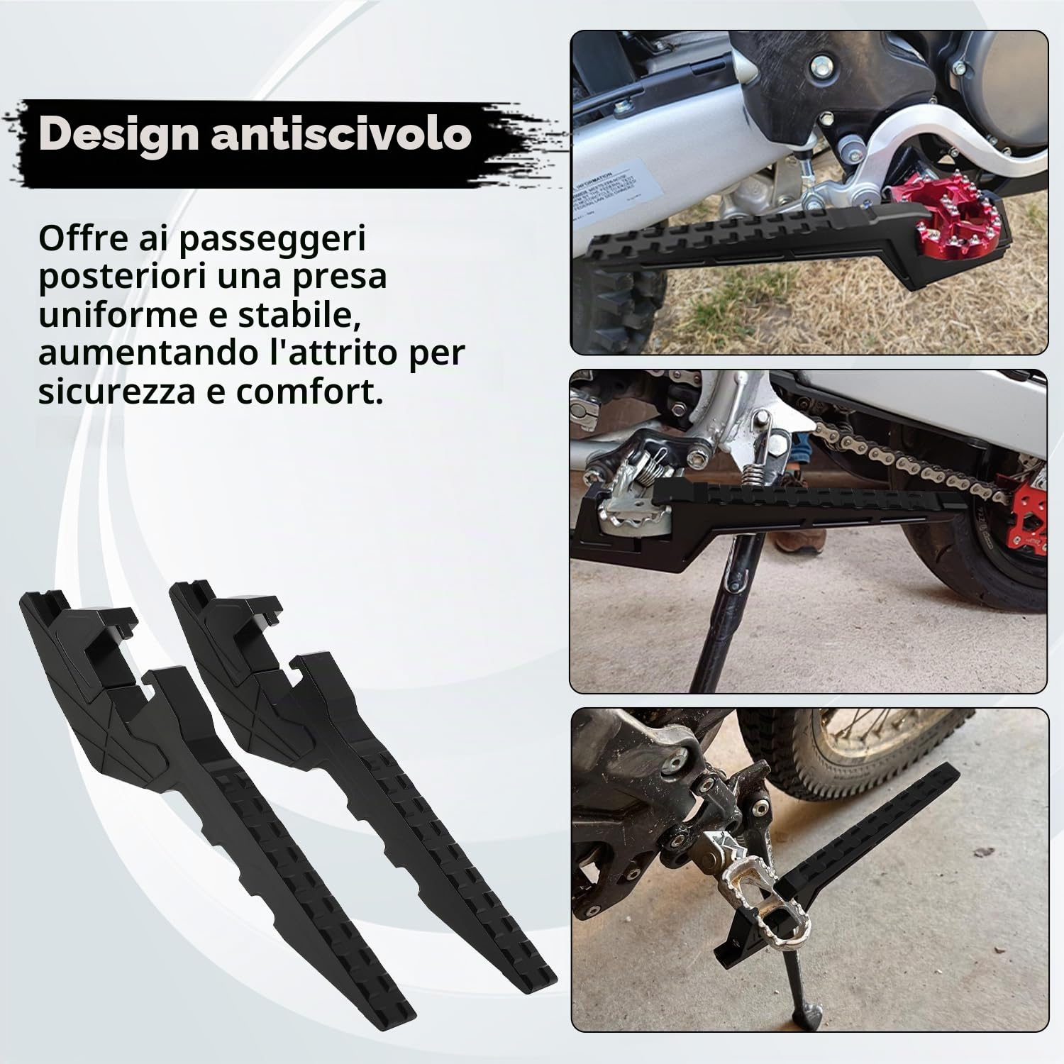 Pedane Passeggero Moto Universali, Estensione Pedane Moto Accessori Motocross per Dirt Bike Pit Bike Surron Light Bee Talaria Sting SX SXF EXC EXCF XC CR CRF YZ YZF