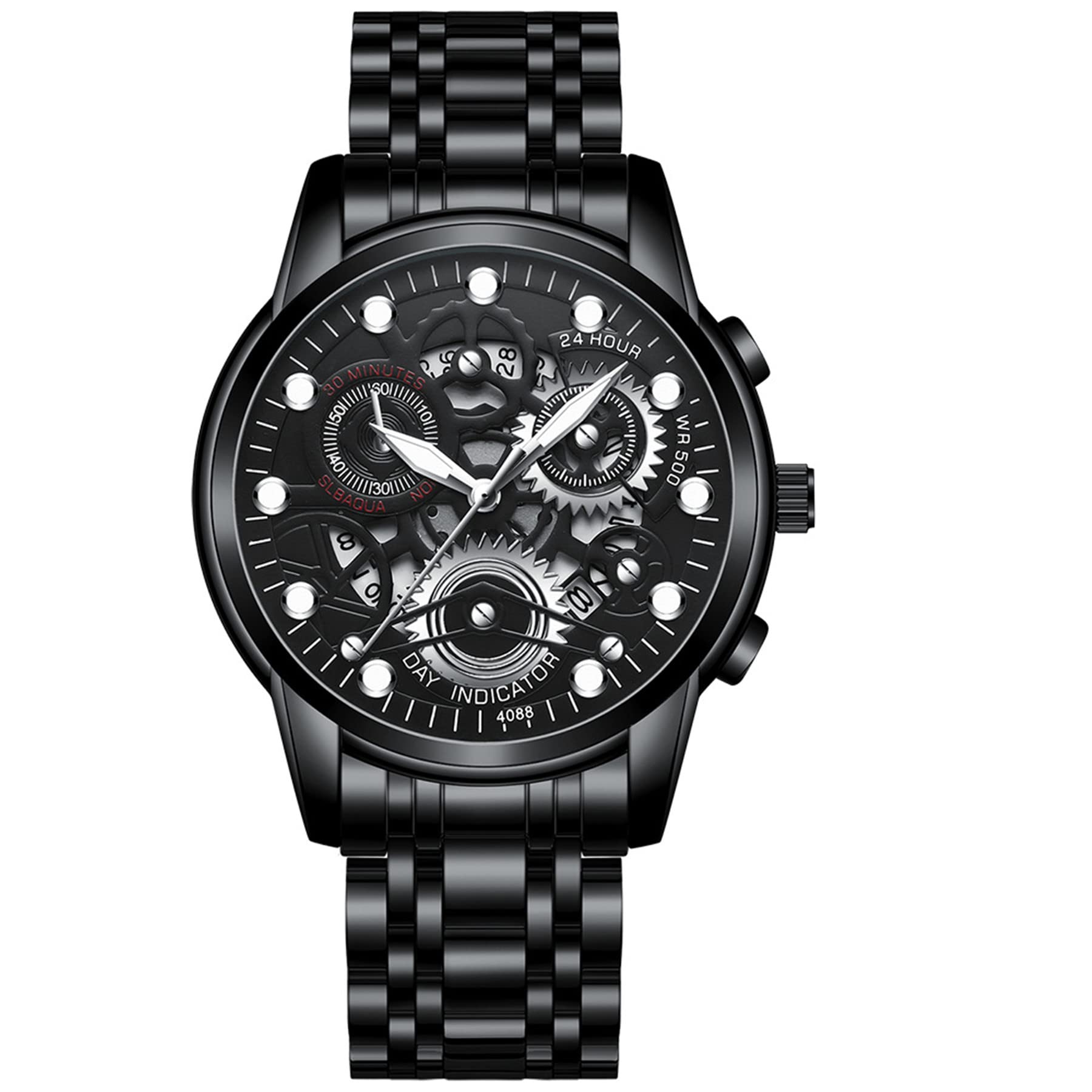 JewelryWe Orologio da uomo al quarzo, analogico, 30 m