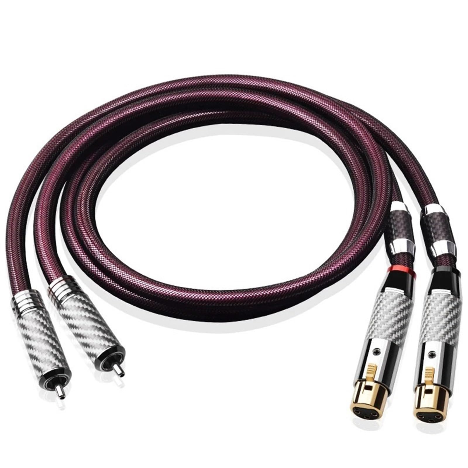 HiFi Audio Cable High Performance Pure Silver Wir Jack Balance Cable For Amplifier Mixer Microphone(2 Meters)