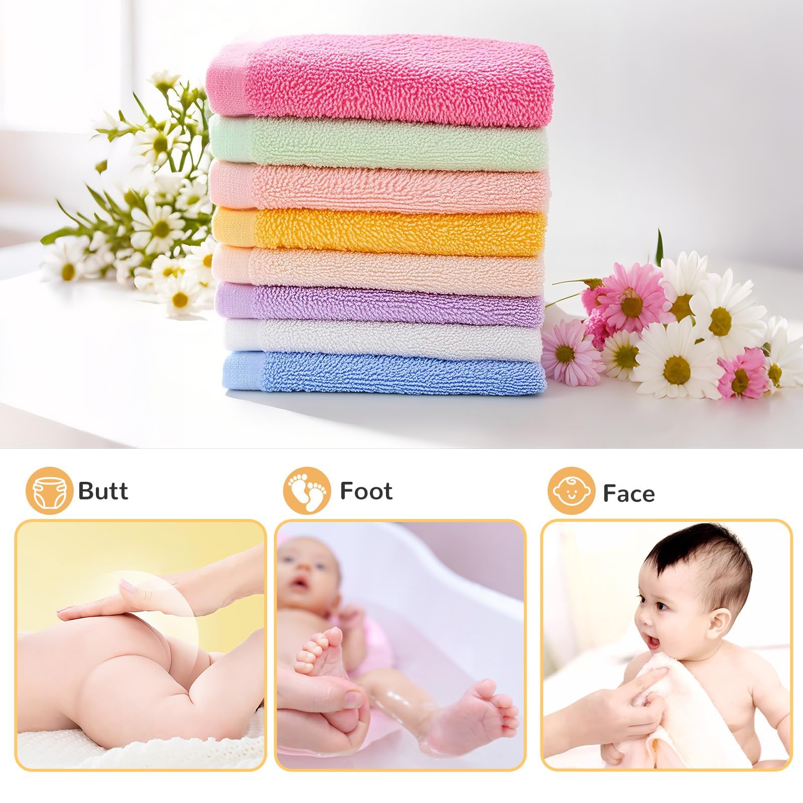 8 PCS Panno Struccante Viso,Panni Struccanti in Microfibra per Il Viso, Asciugamani Piccoli Face Towels in Microfibra - Lavabili e Delicati sulla Pelle