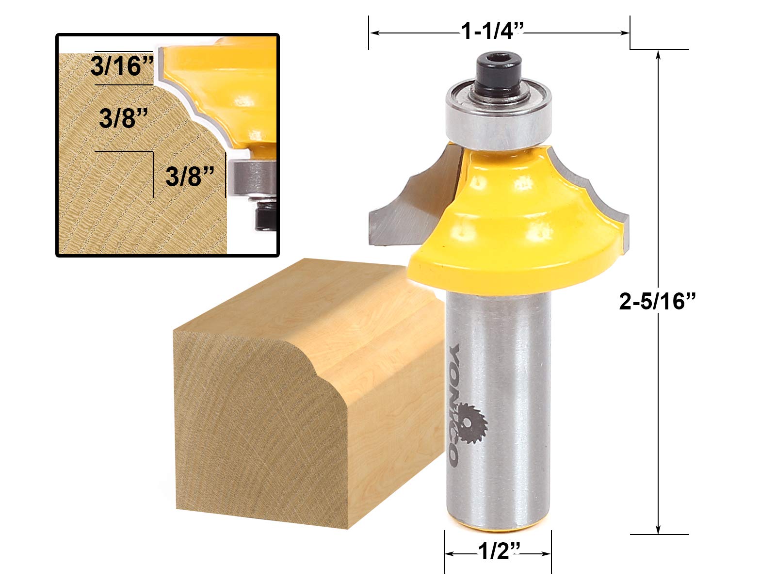 Doble Enrutador De Bordes Redondos Bit-0821