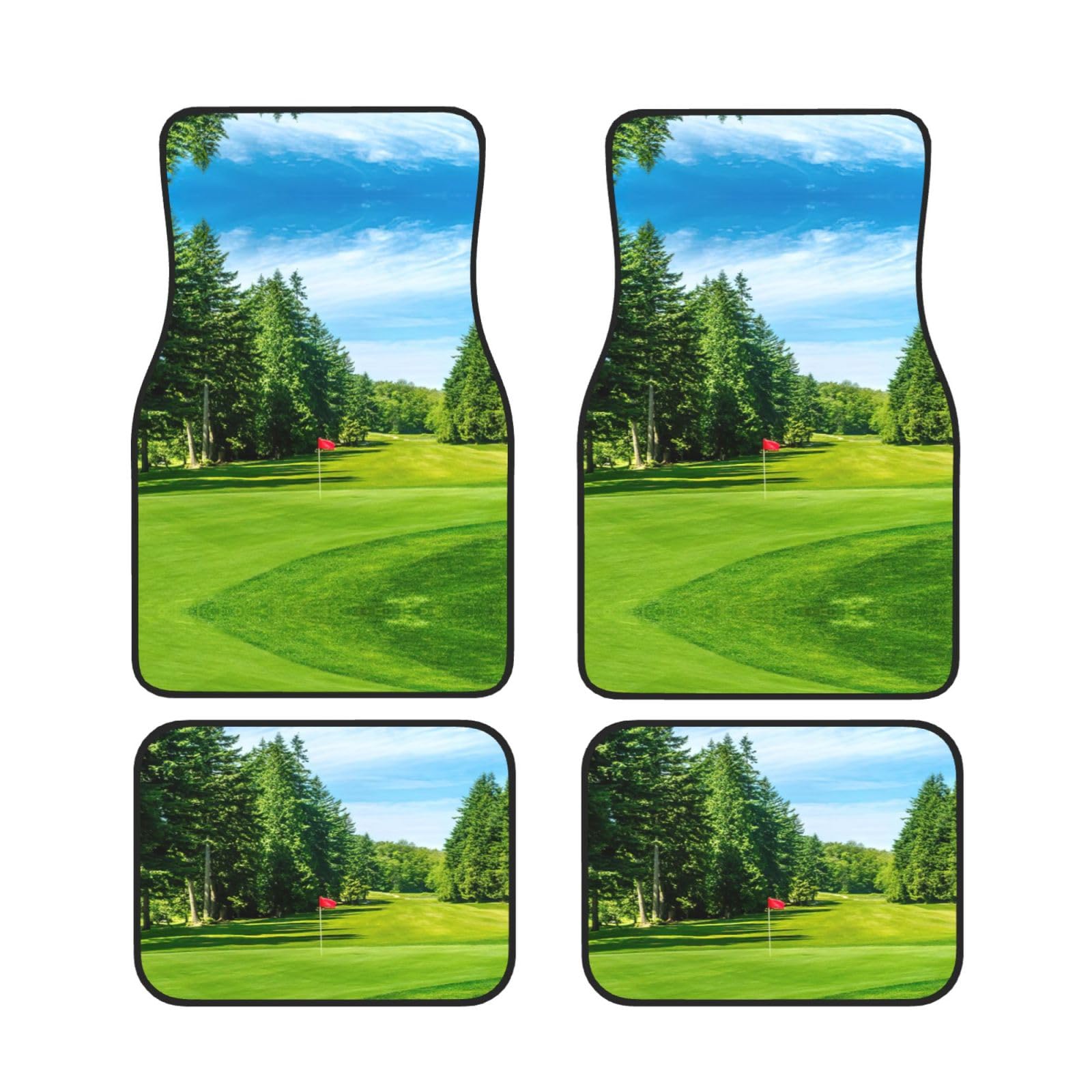 Pole golfowe nadruk na trawniku stylowe dywaniki samochodowe dywaniki antypoślizgowe samochodowe dywaniki samochodowe, uniwersalne dopasowanie do wszystkich samochodów