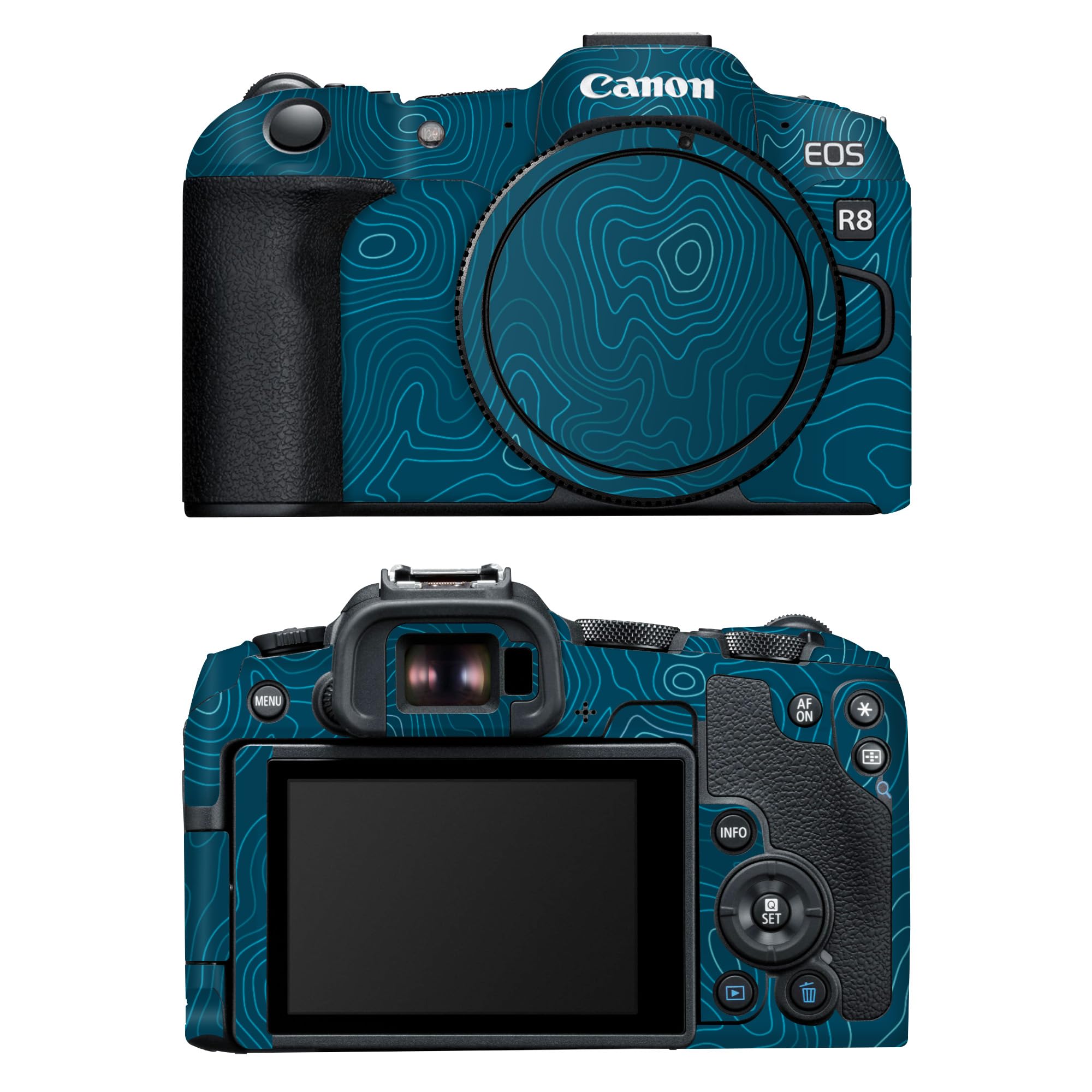 Capes India Camera Skin Cover Compatible with Canon EOS R8 | Anti Scratch | Protective Film (Design - Aqua)-picture-25