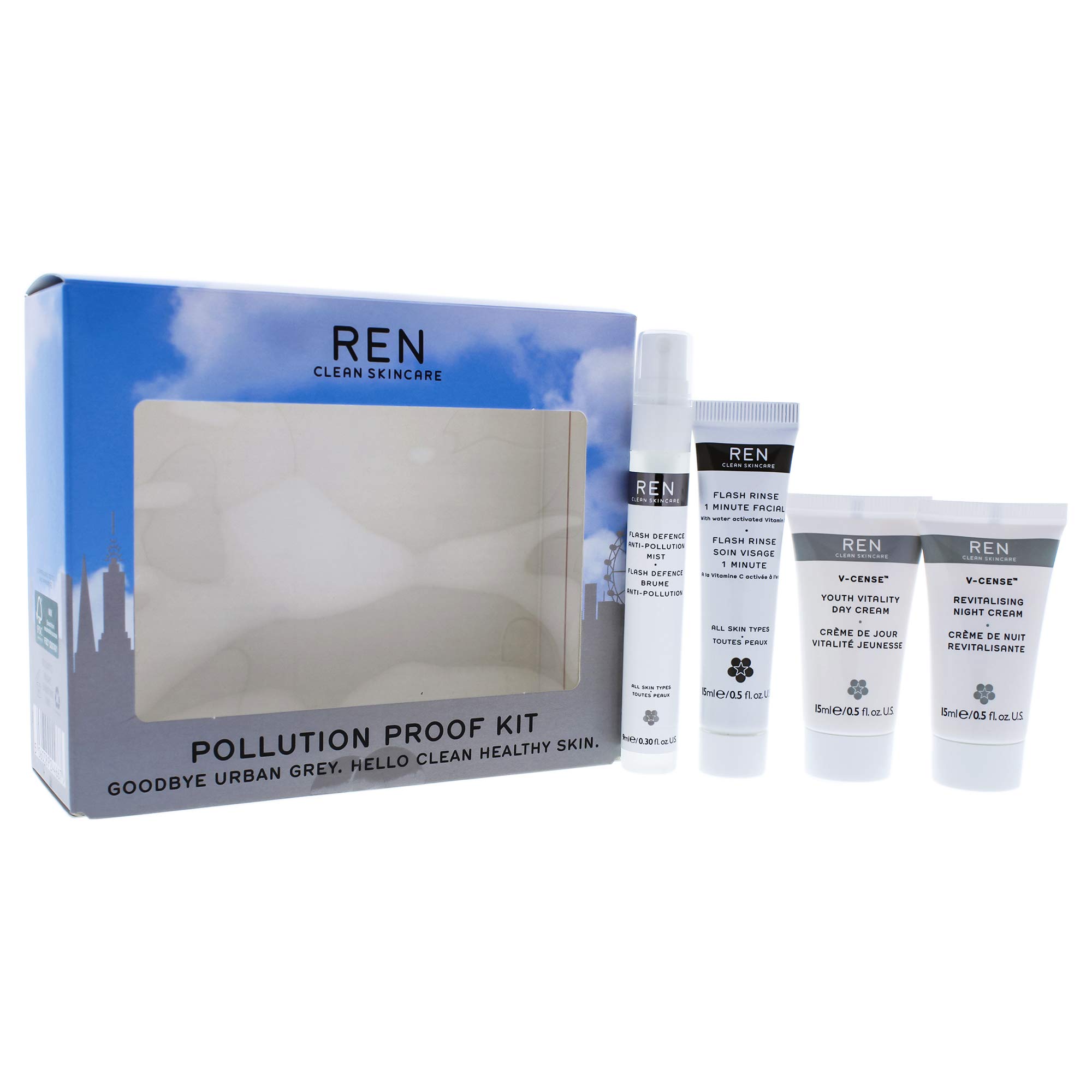 REN Clean Skincare Pollution Proof Kit for Unisex