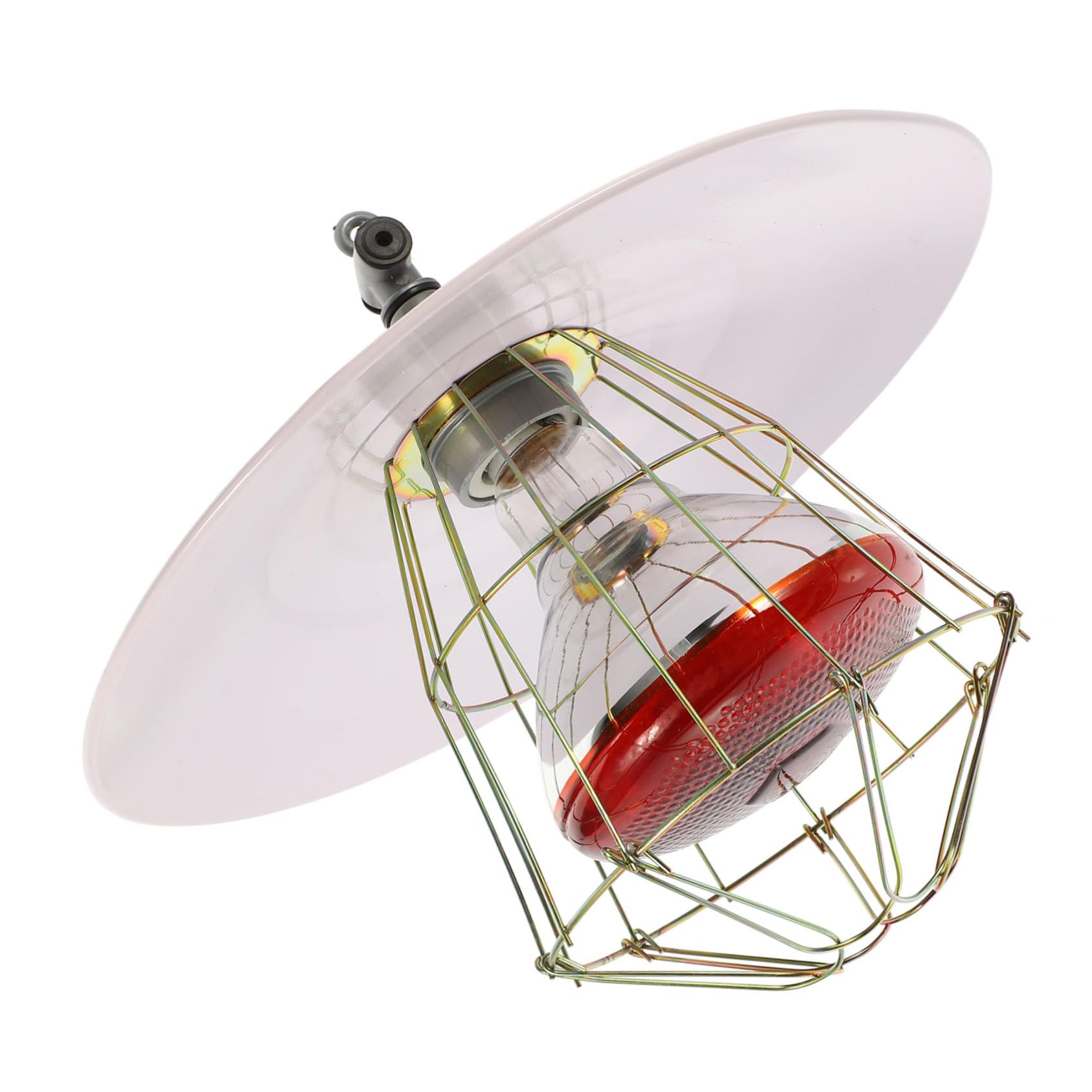 VICASKY 2 Pezzi Lampada Riscaldante per Gabbia Animali da Allevamento con Copertura in Metallo Accessorio Termico per Porcellini e Rettili Funzionamento Facile e Alta Efficienza Termica