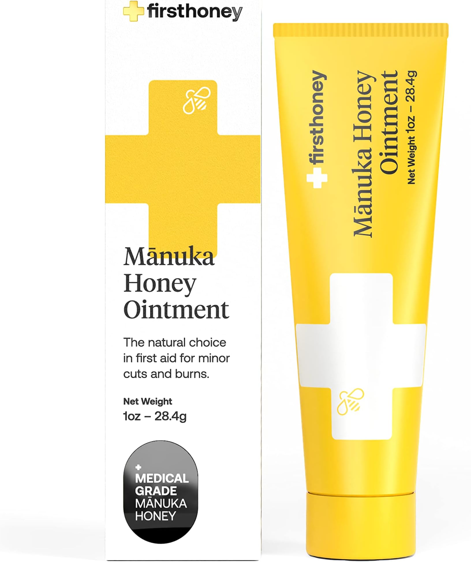 First Honey® Sterile Manuka Honey Ointment |100% Medical Grade Manuka Honey for Minor Burns, Wounds, and Cuts |1.0oz