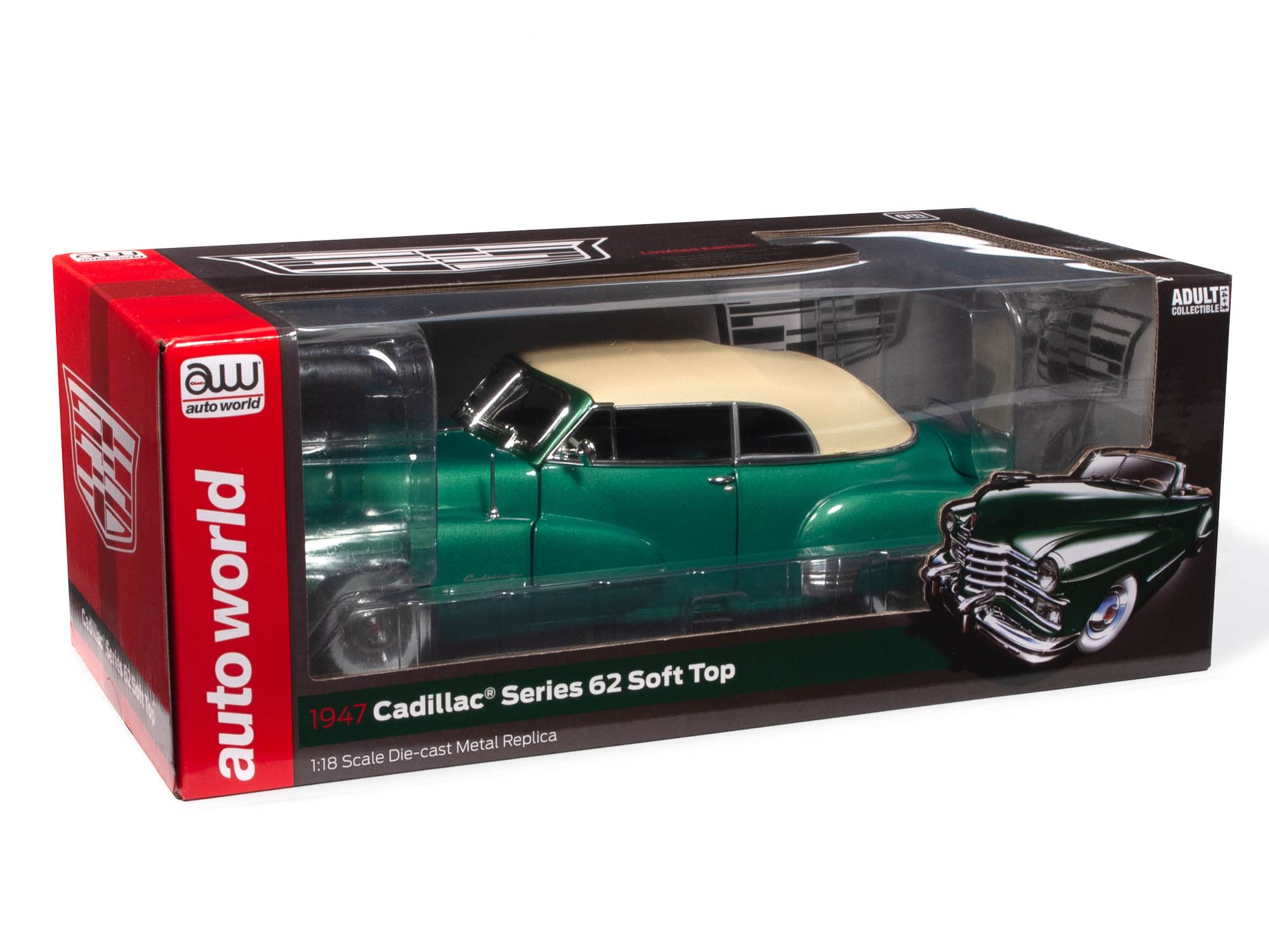 Amazon.com: Auto World 1947 Cadillac Series 62 Cabriolet 1:18