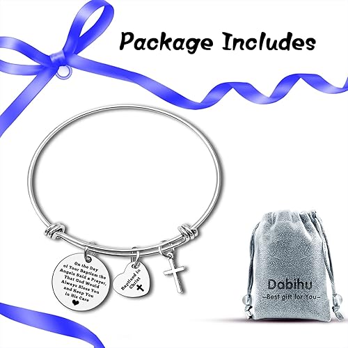Miniatura 7 de Pulsera de bautismo, regalo de bautismo para ella, regalo religioso cristiano para mujeres, regalo bautizado, regalo de primera comunión, brazalete