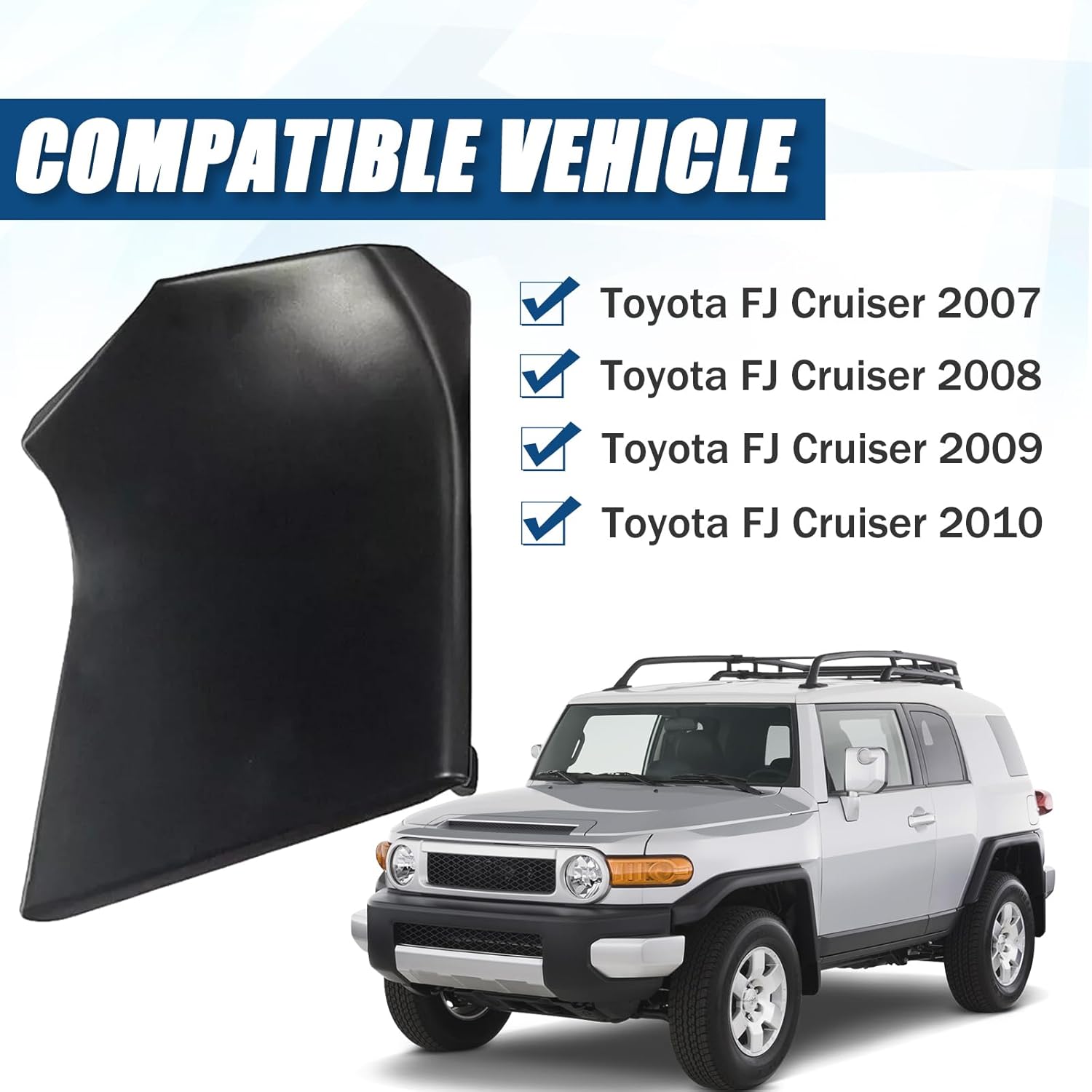 1Pair Front Side Fender Upper Panel for Toyota FJ Crusier 2007-2010 Side Hood Replace 61102-35132 61101-35172