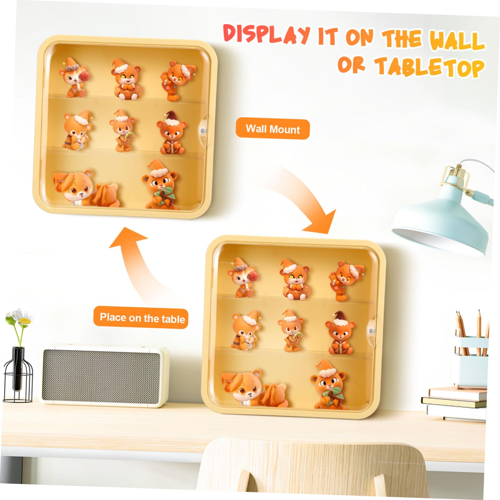 Vitrina de Pared para Figuras, Estuche de Colección en Plástico