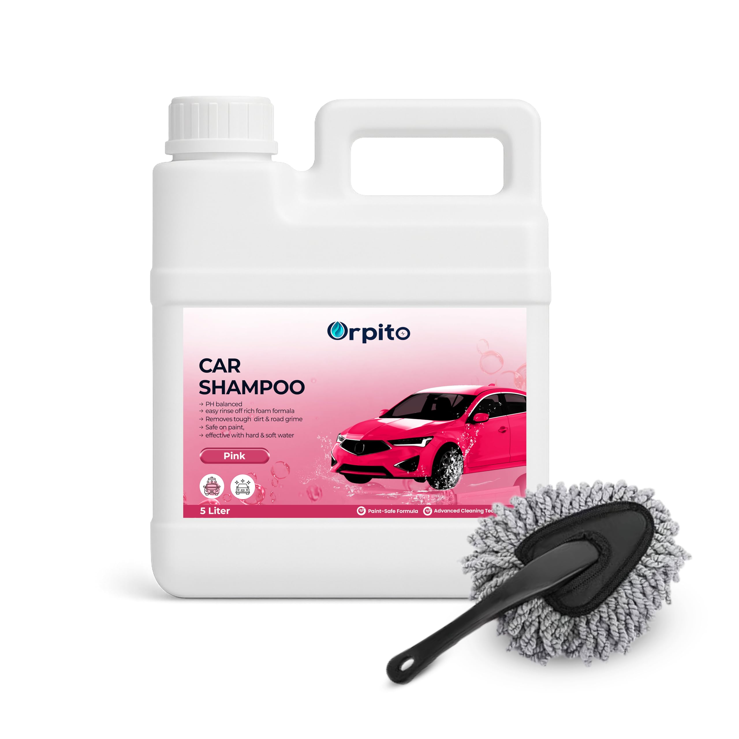 Car Shampoo 5L Multi Fragrance | High Foam Car Wash Liquid | Deep Cleaning Formula | pH Neutral Paint Safe | Removes Dust & Grime | Glossy Finish Wash (1, PINK)-picture-32
