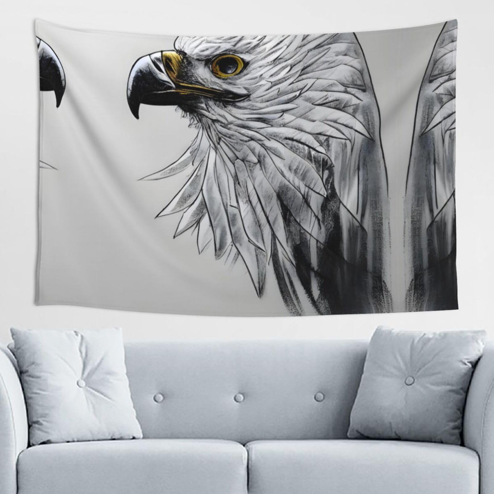 ZZYYDS Sketching an eagle Wall Decor Tapestry 60x40in, Wall Hanging, Home Decor, Dorm Decor, Porch Tapestry, etc.