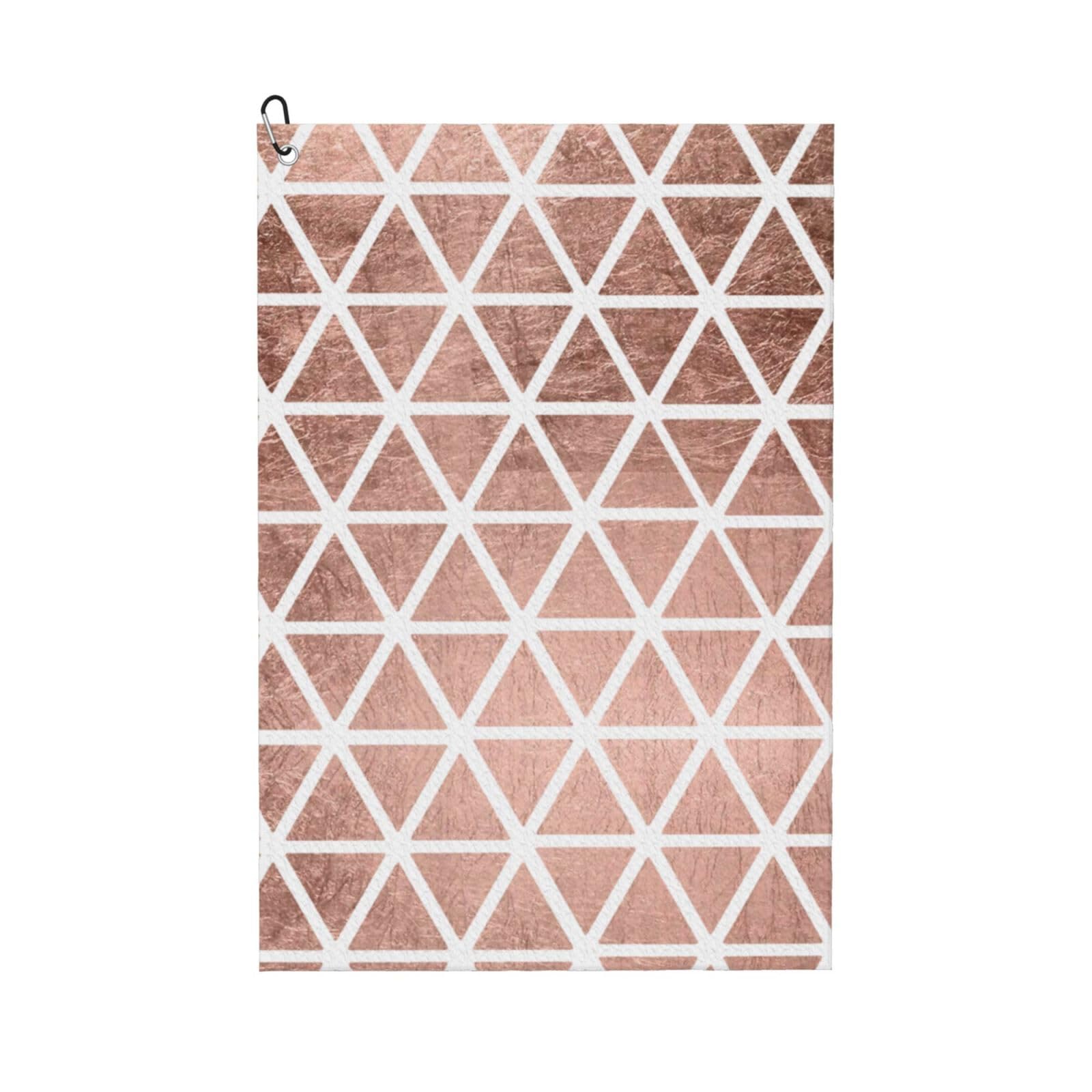 Hnnkloy Rose Gold Pattern Backgrounds, 16x24 in Portable Waffle Golf Towels with Carabiner Clip for Golf Bag