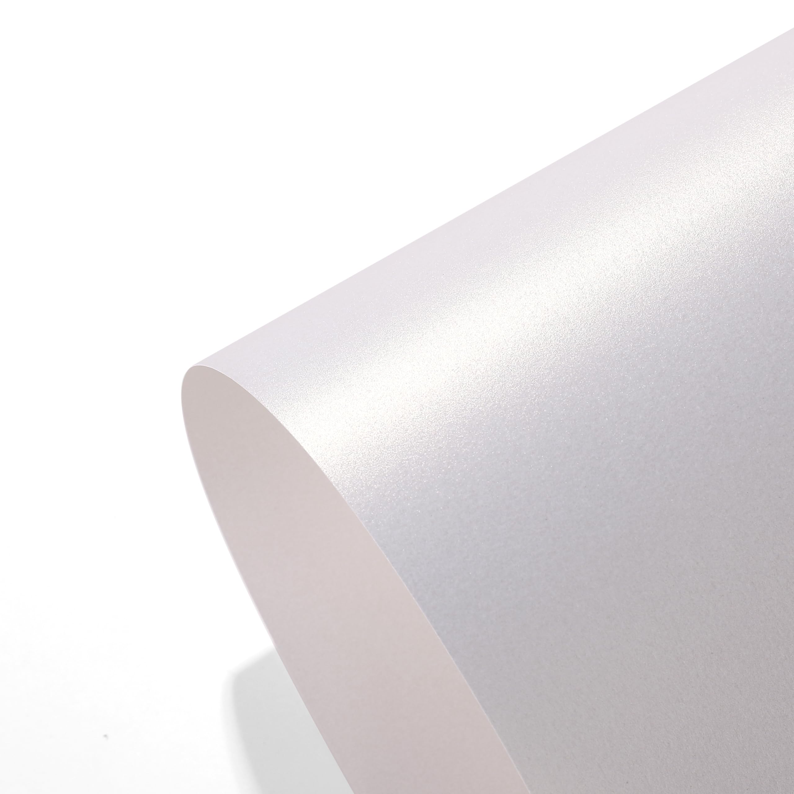 50 Blatt DIN A4 Perglanz-Papier Elfenbein Weiss-Metallic, Bastelpapier mit Perlmutt-Schimmer, 120 g/m² (Packung mit 2)