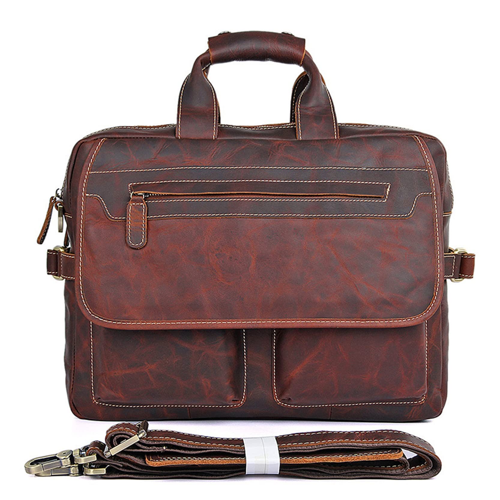 Sac ordinateur portable 15,6 pouces en cuir pour éviter le désordre