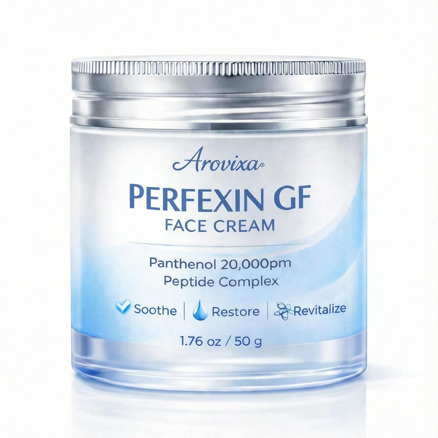 Perfexin GF Face Cream, Lightweight Non-Greasy Moisturizer for Smooth Layering, Panthenol & Peptide Daily Cream for Comfortable, Balanced Looking Skin, 1.76 oz / 50 g