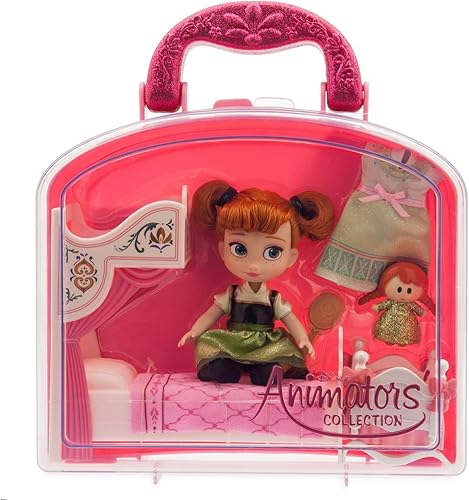 Miniatura 2 de Disney Store Official Animators' Collection Anna Mini Doll Play Set  5 pulgadas  Arte con accesorios detallados  Amado personaje de Frozen en diseño