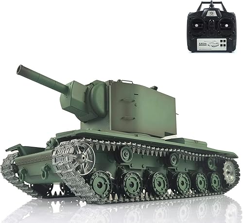 Actualizado Ver 1/16 Soviético Kv-2 Tk7.0 Rc Tanque Gigante Henglong 3949 360° Torreta Ir Bb Airsoft Barril Recoil Efecto Humo