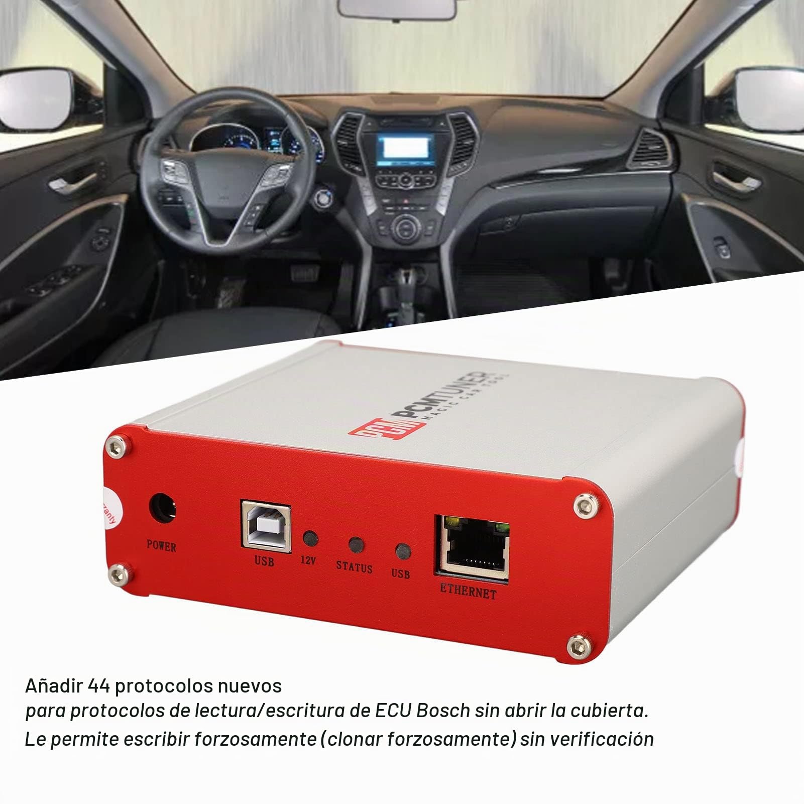 EBTOOLS Herramienta de Diagnóstico de Coche ABS Metal 74 Módulos OBD2 Escáner ECU Programador de Clon Chip Turing Herramienta de Diagnóstico de Coche para PCMtuner Software Versión 1,21