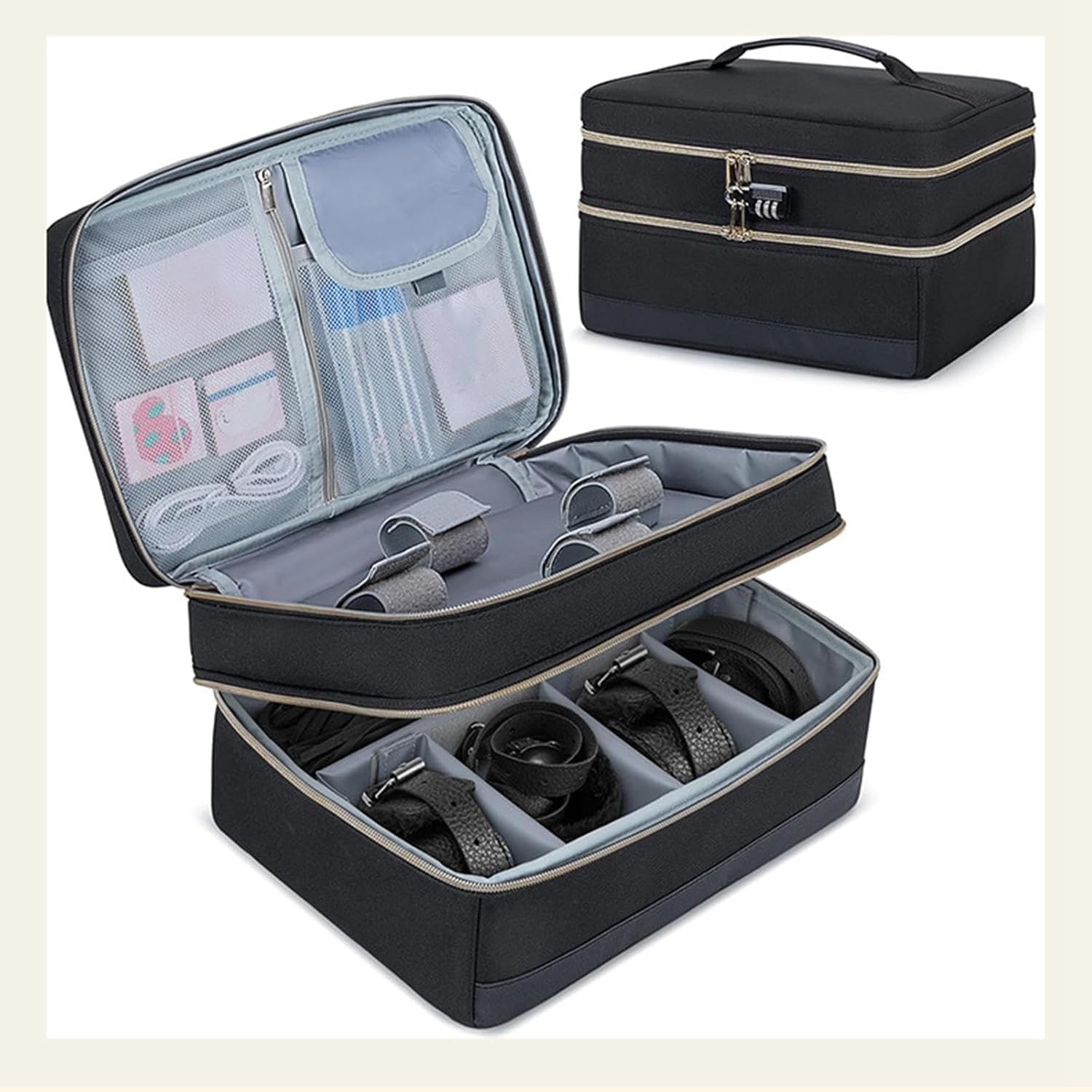 Toy Storage Bag Carrying Case Multfunctional Polyester Organizer Container for Collectible Toy Diecast Car Travel Small Dolls