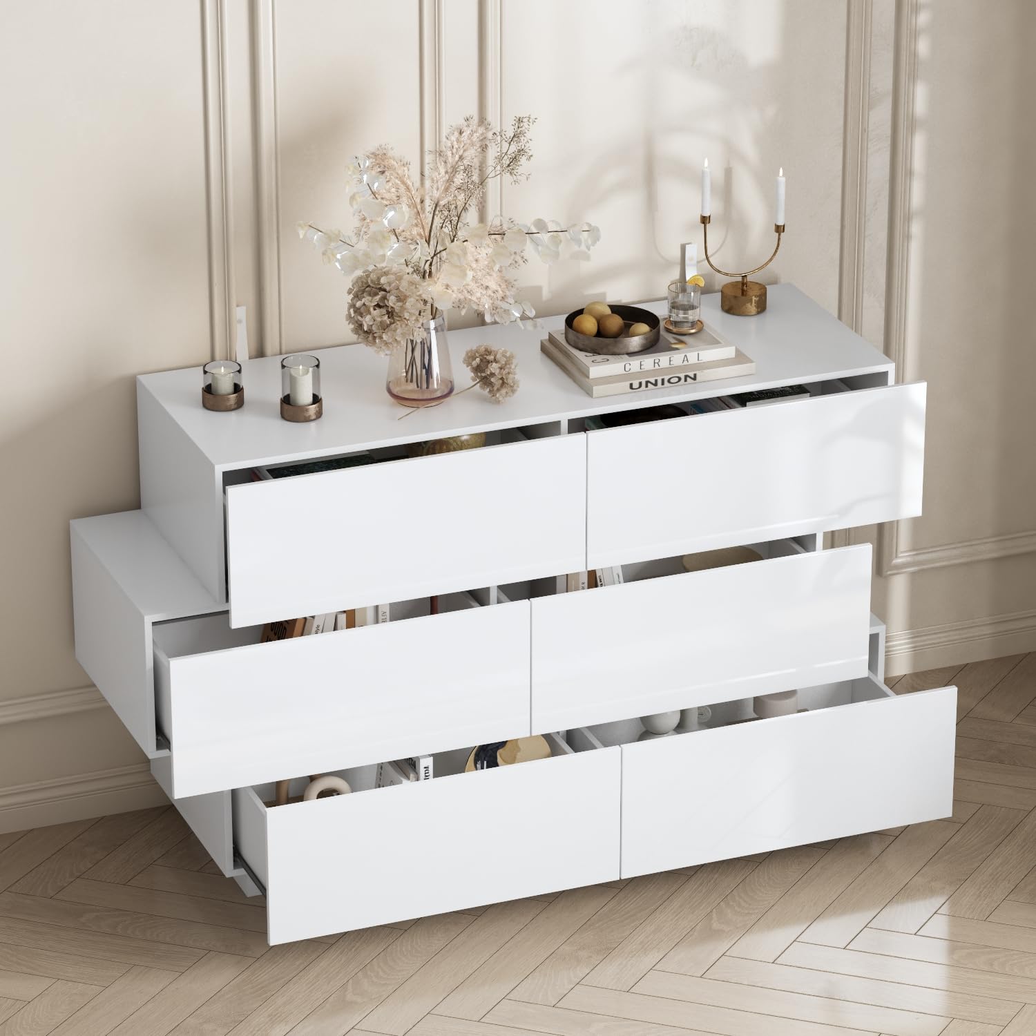 Amazon.com: ROMSHINE White Drawer Dresser for Bedroom, Modern High