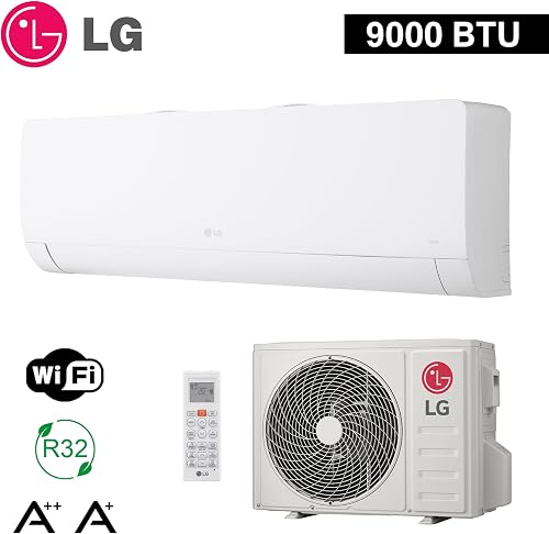LG Climatiseur Mono Split Libero WZ09 (WZ09AWN.SNU1 + WZ09AWU.SUU1), Système de Climatisation 9000 Btu avec Pompe à Chaleur, R32, A++/A+, WiFi Intégré, Blanc Mat - 2