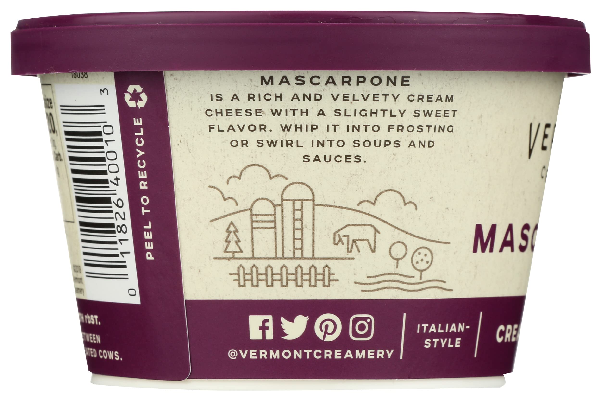 Vermont Creamery Mascarpone Italian Style Cream Cheese 8 oz — view 4