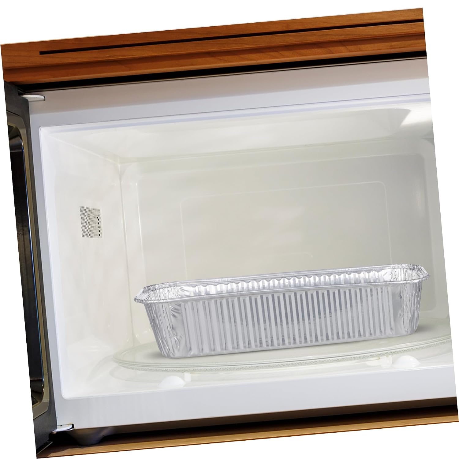 Cabilock 125pcs Aluminum Pans Disposable Large Foil Trays Heavy Duty Aluminum Foil Oven Tray Rectangle Bottom for Baking Roasting