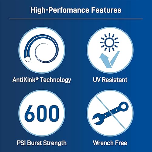 Miniatura 8 de Orbit 33185 ExoJacket - Manguera de jardín de tela resistente, 50 pies x 58 pulgadas