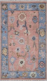 Company C Afterglow Hand Knotted Wool Area Rug 3' x 5' Sunset Red