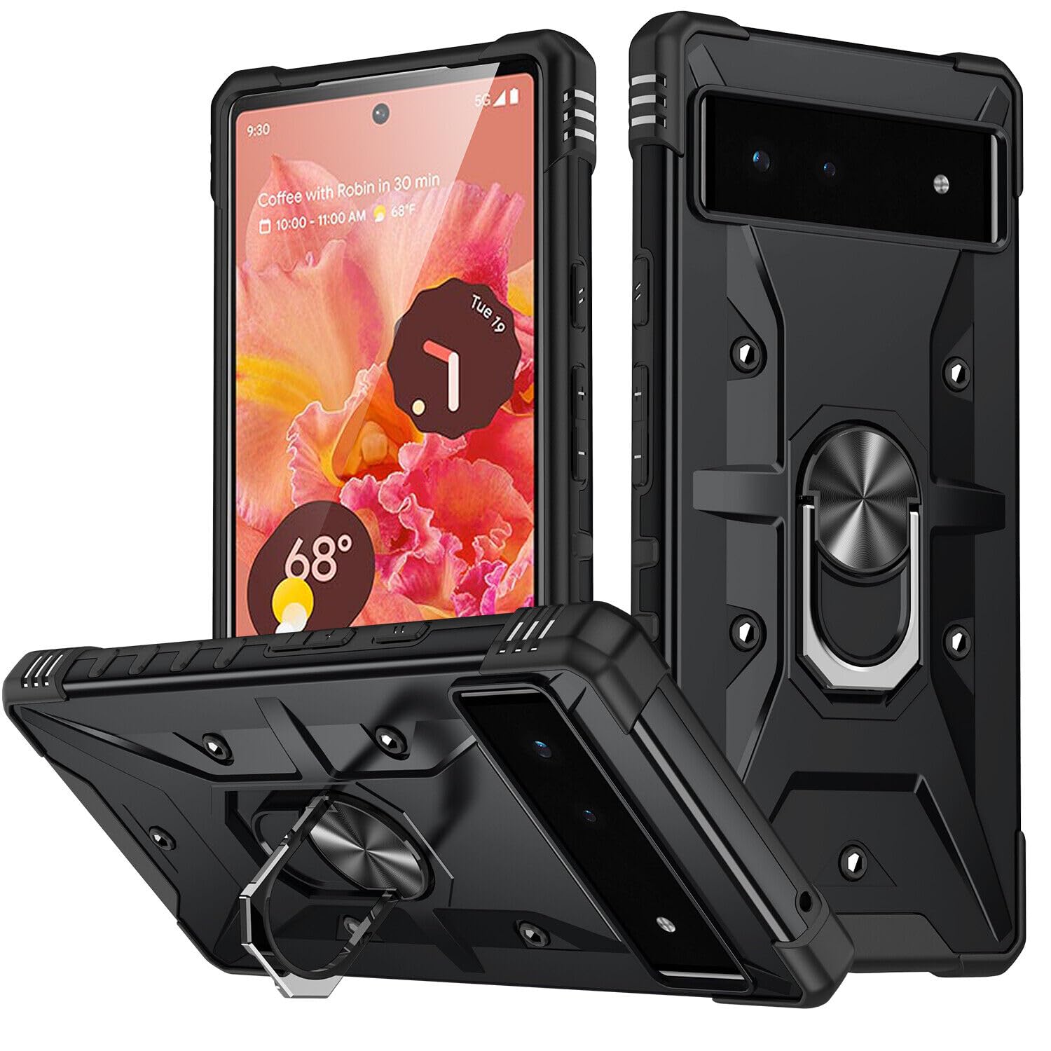 HIGAR Back Cover for Google Pixel 8 with Military Grade Rugged Armor Shockproof Heavy Case (Black) (B0CNN56ZDD) Amazon Price History, Amazon Price Tracker