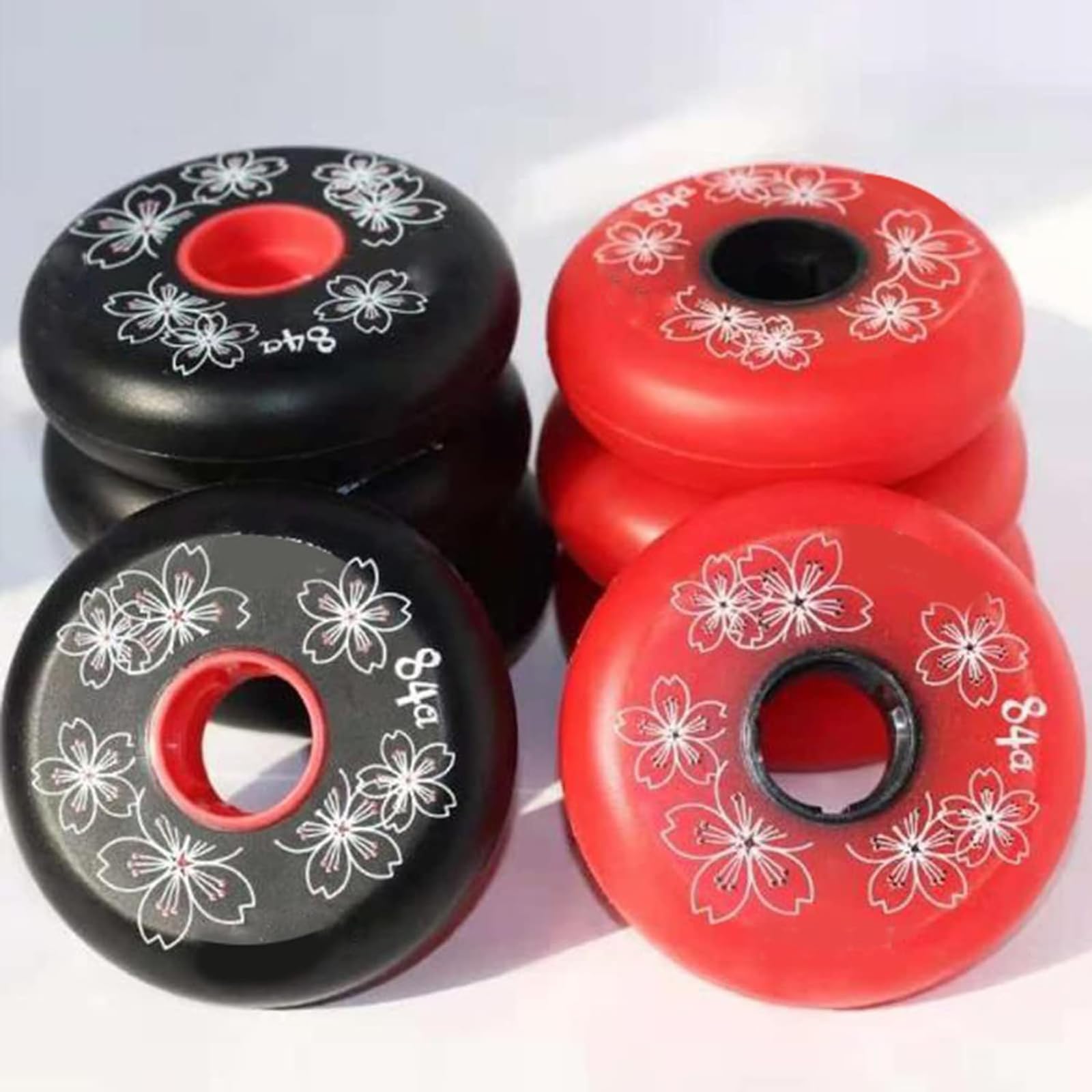 Led Light Up Roller Skate Räder, Ersatz-Skate-Rollen, Skateboard-Rollen, 8er-Pack, Inline-Rollschuh-Rollen for den Innenbereich, 84A
