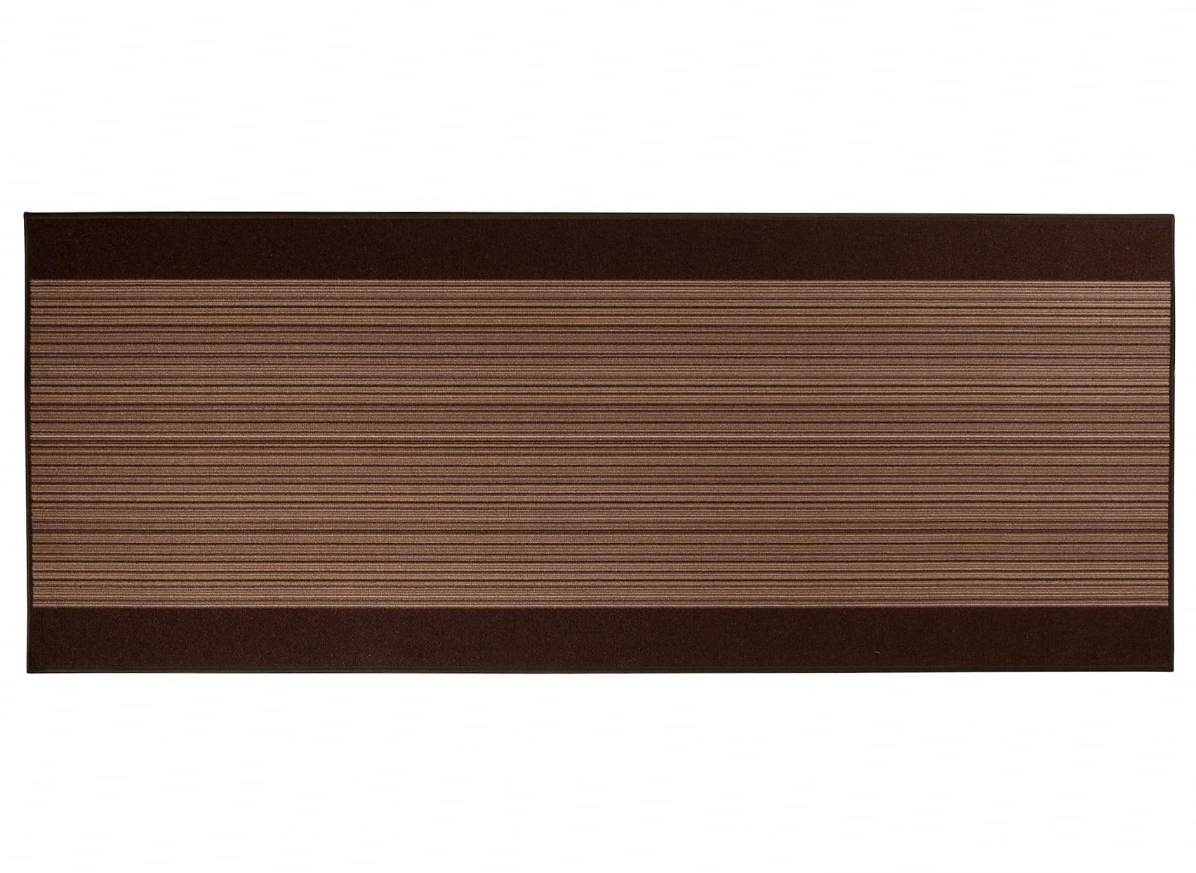 Tapiso Antypoślizgowy dywan, bieżnik na metry, nowoczesny, w paski, brązowy, melanż, do korytarza, salonu, 80 x 550 cm