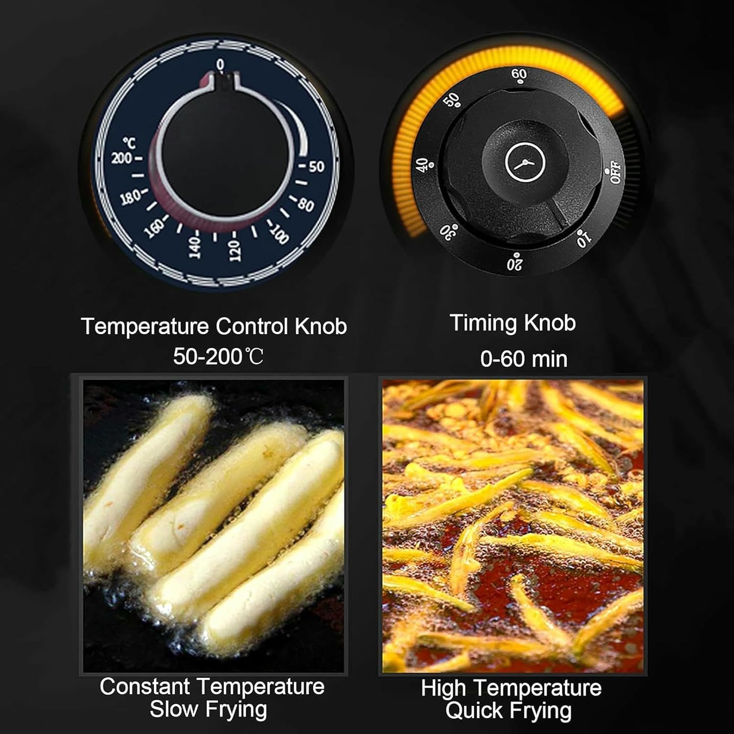 10L Deep Fryer 2500W Fat Fryer Commercial Stainless Steel Electric Fryer with Frying Basket, for Cooking Food and French Fries-