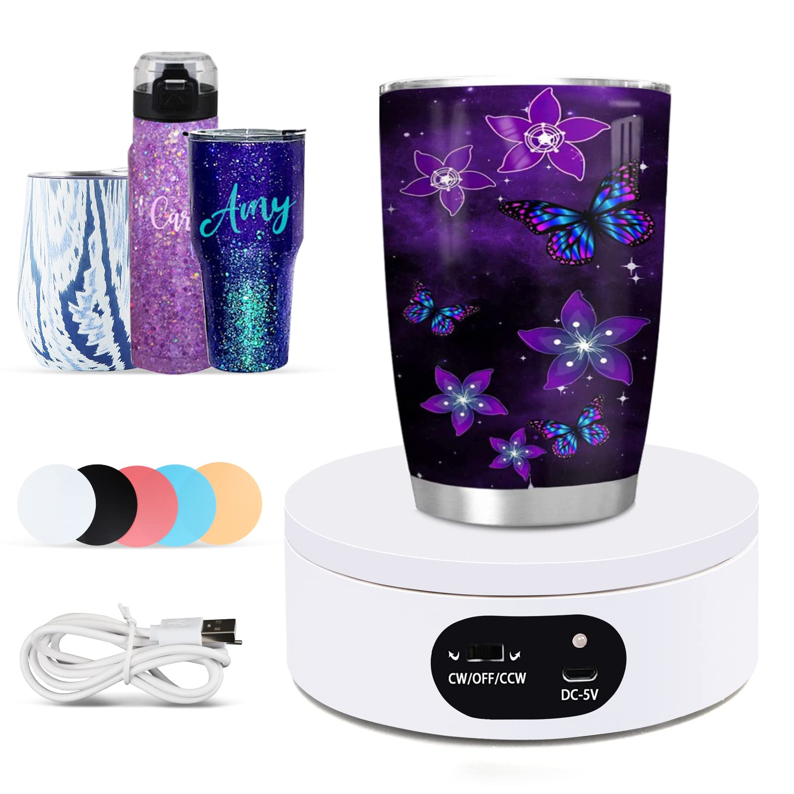 Buy PuzFun Cup Display Turner for Epoxy Glitter Tumbler 360 Degree