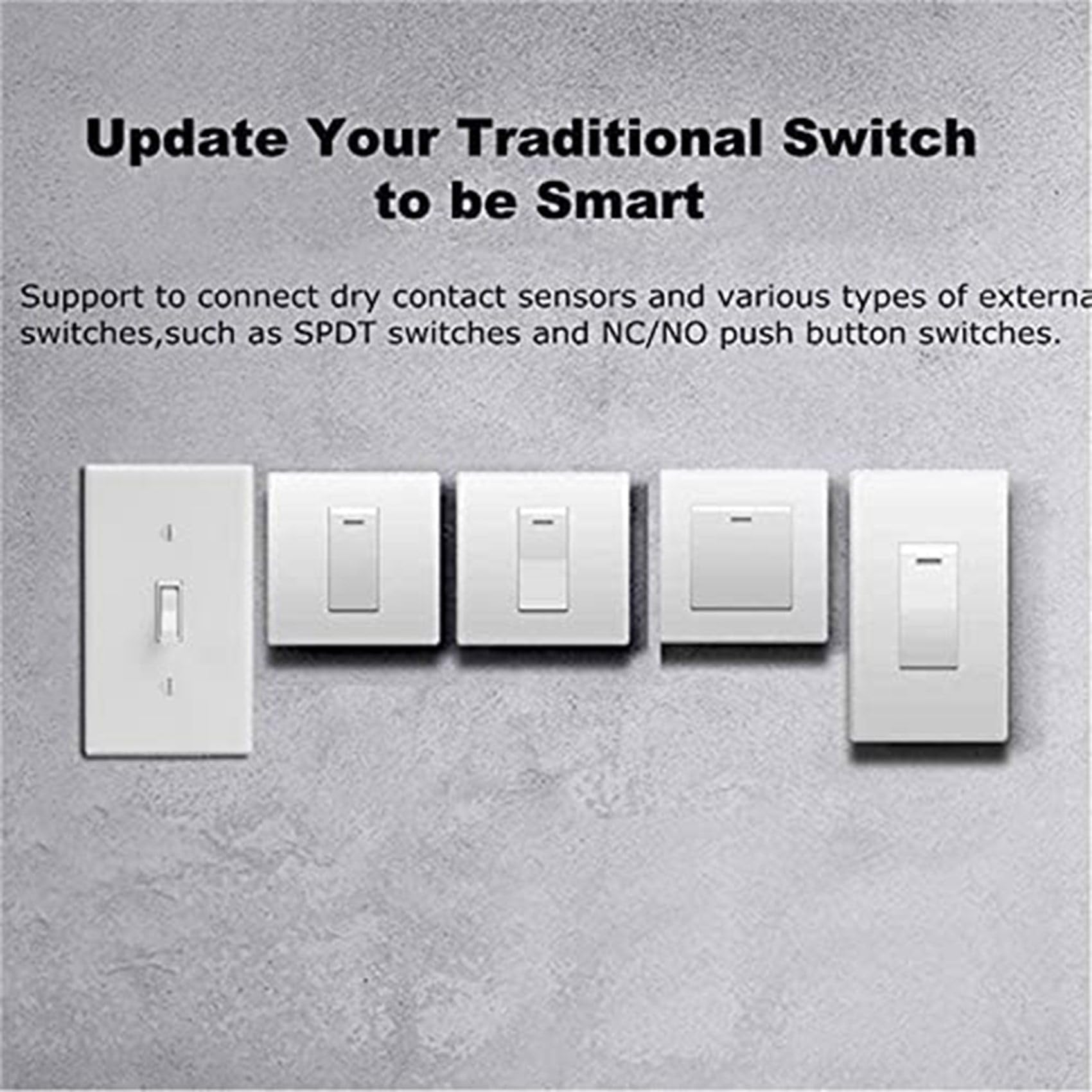ISTOVO 8X Mini Interruptor de Relé WiFi Inteligente, Módulo de Interruptor de Luz con Temporizador de Bricolaje Aplicación Smart Life/Tuya, Control Remoto Inalámbrico