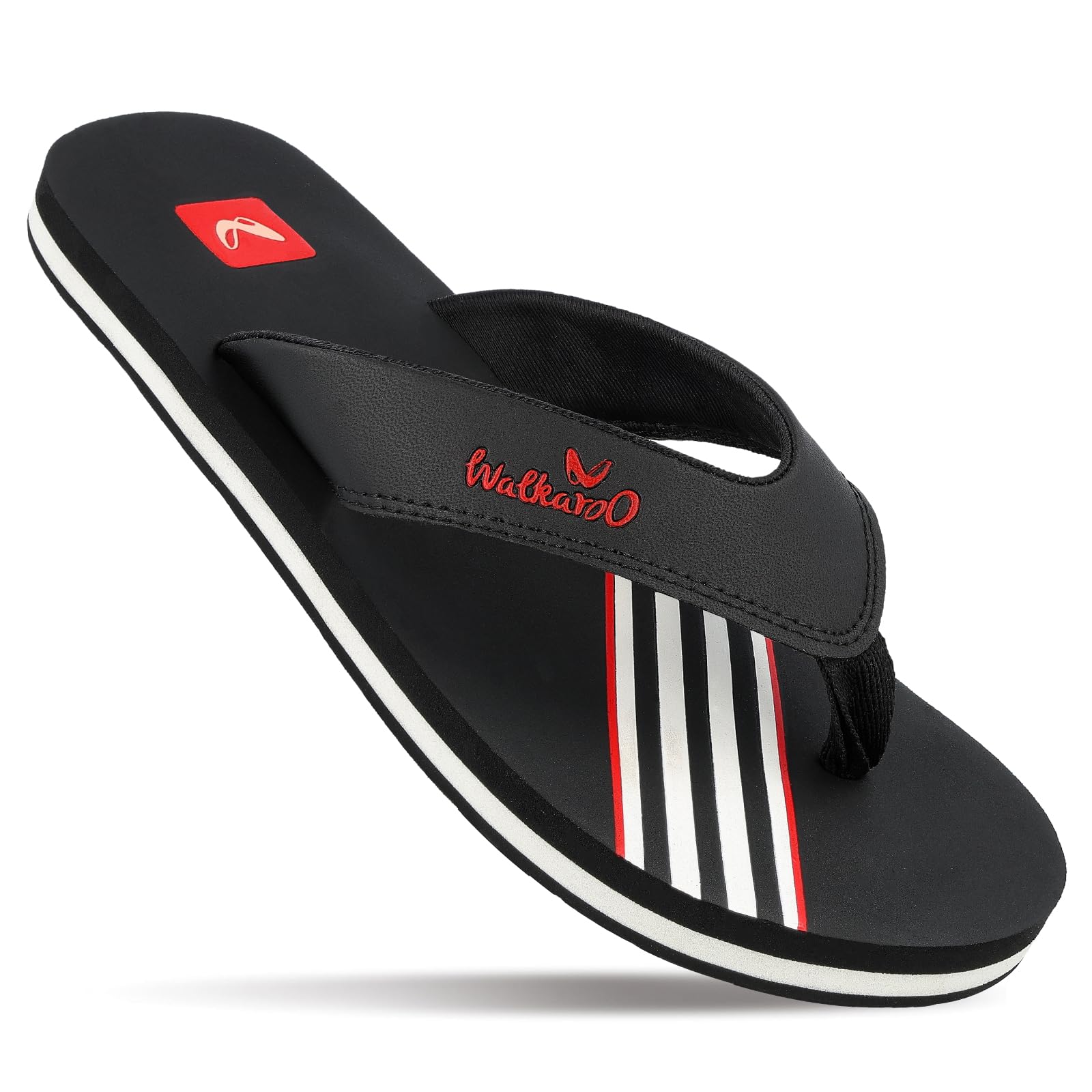 WALKAROO WC4220 Mens Casual Wear and Regular use Slippers for Indoor and Outdoor - Black White (B0CNH51GBT) Amazon Price History, Amazon Price Tracker
