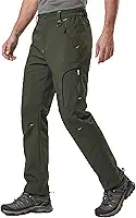 Calça masculina de esqui de neve, impermeável, isolada, de inverno, softshell, forrada, caminhada, trabalho, snowboard para clima frio