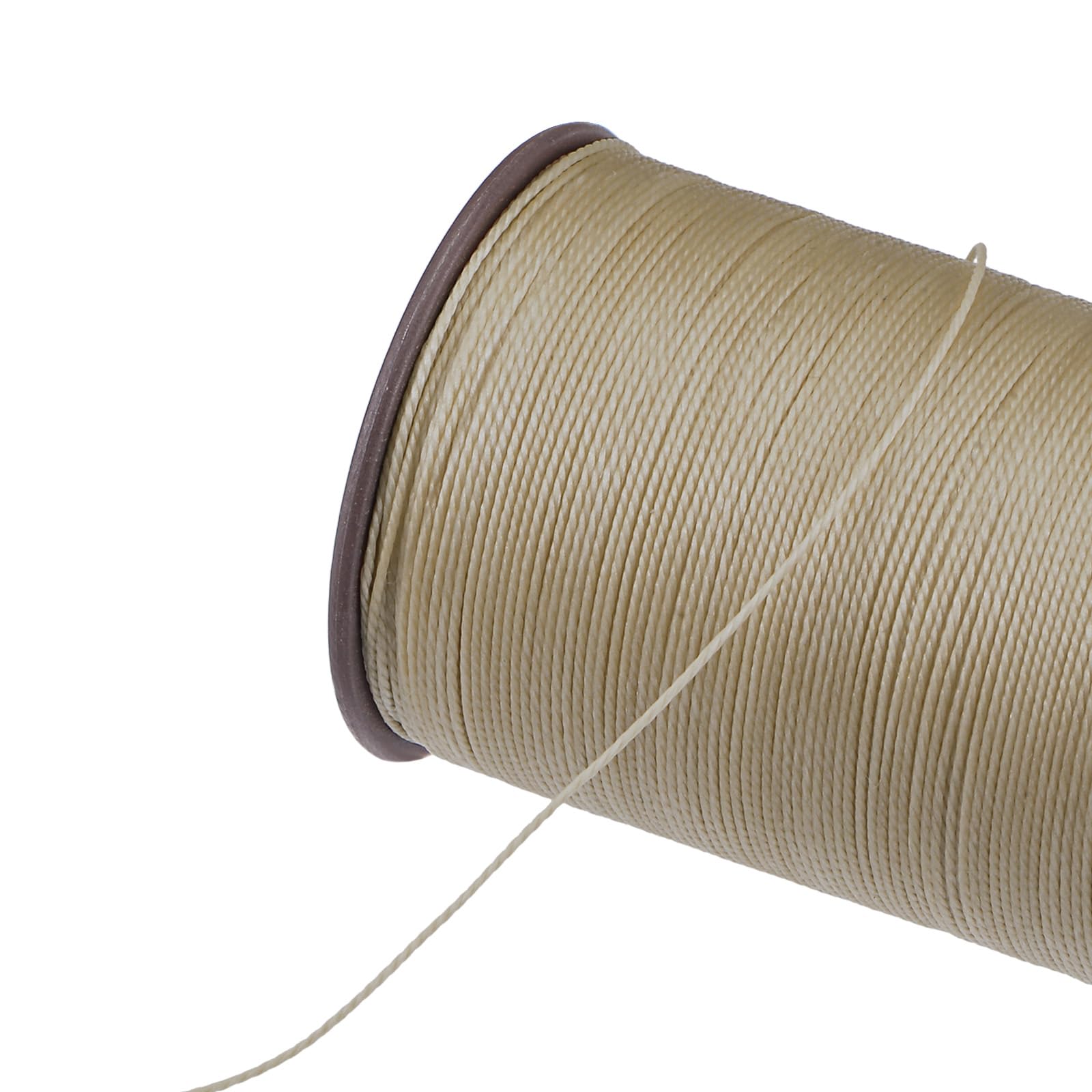 Kozelo Khaki Waxed Sewing Thread - 0.55mm x 137 Yards, PET & Wax Coating, Leather & General Craft Use - Image 2