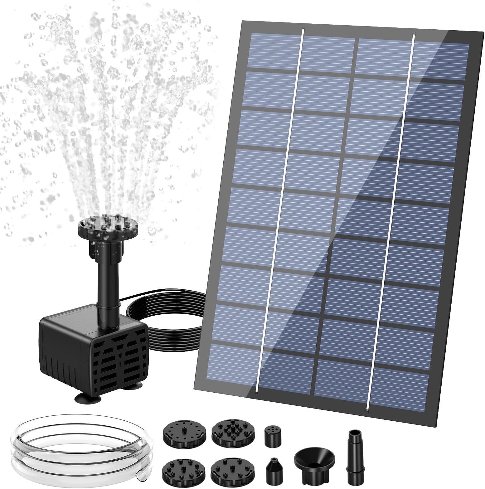 Solar Springbrunnen 2,5W - Gartenbrunnen Mit Pumpe Für Teich Und Vogelbad