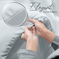 Vista 5 de Utopia Bedding Edredones de cama tamaño King, relleno de edredón para todas las estaciones, edredón alternativo de plumón cosido en caja con Gris