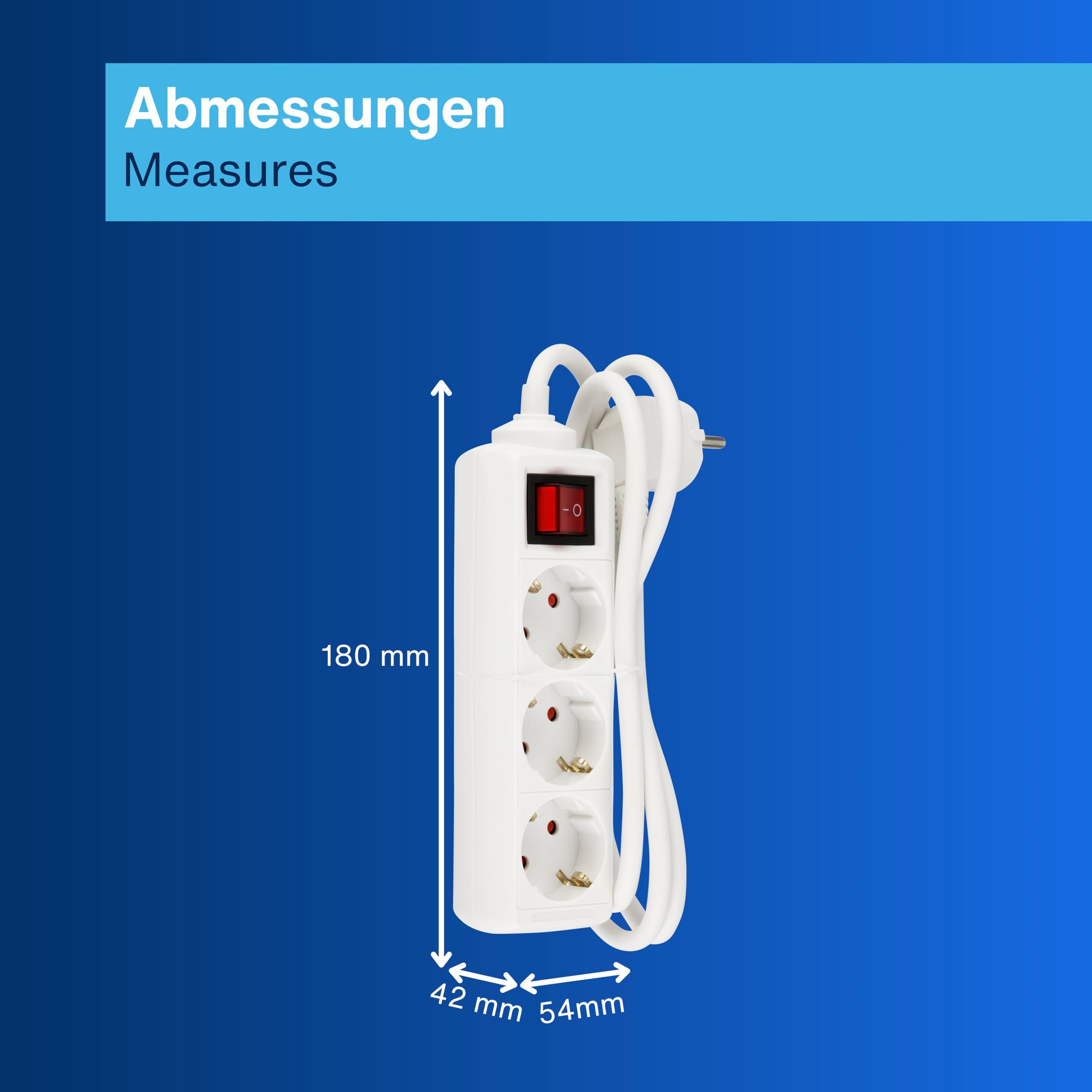 Stekkerdoos - Aansluiting 1: 1x Type E/F male Aansluiting 2: 9x Type F