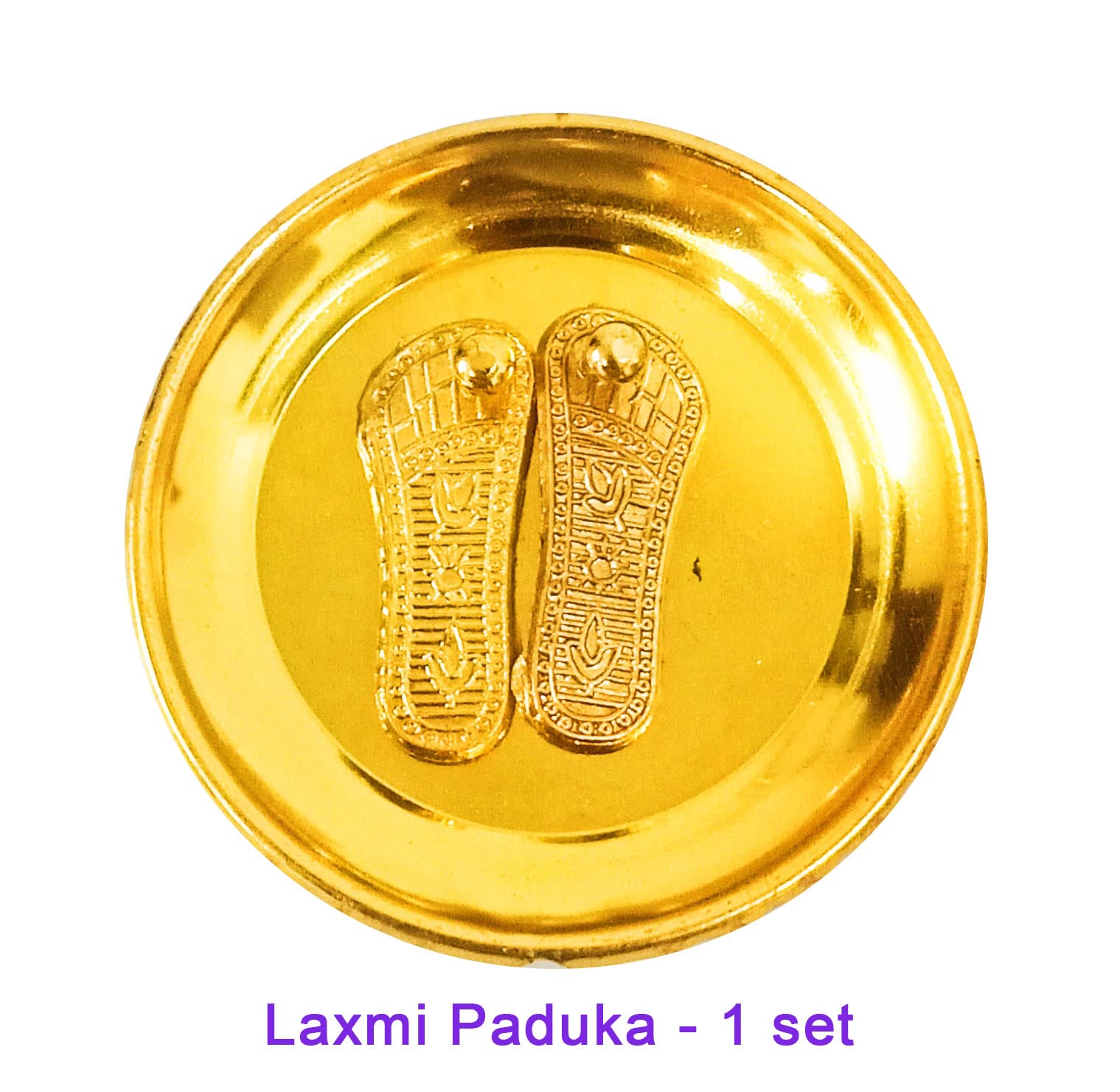Pooja Ghar Gurui Laxmi Devi Kit Yellow Kaudi 5, Gomti Chakra 5Pcs, Laxmi Paduka 1 Set Moti Shankh 2 Pcs, Velvet Aasan 1 Pcs for Puja 1