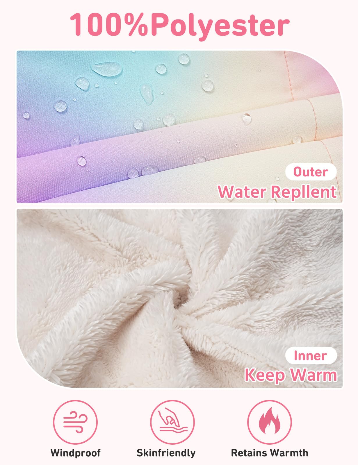 Tuopuda Chaqueta Acolchada Corta para Niñas Chaquetas Invierno con Capucha
