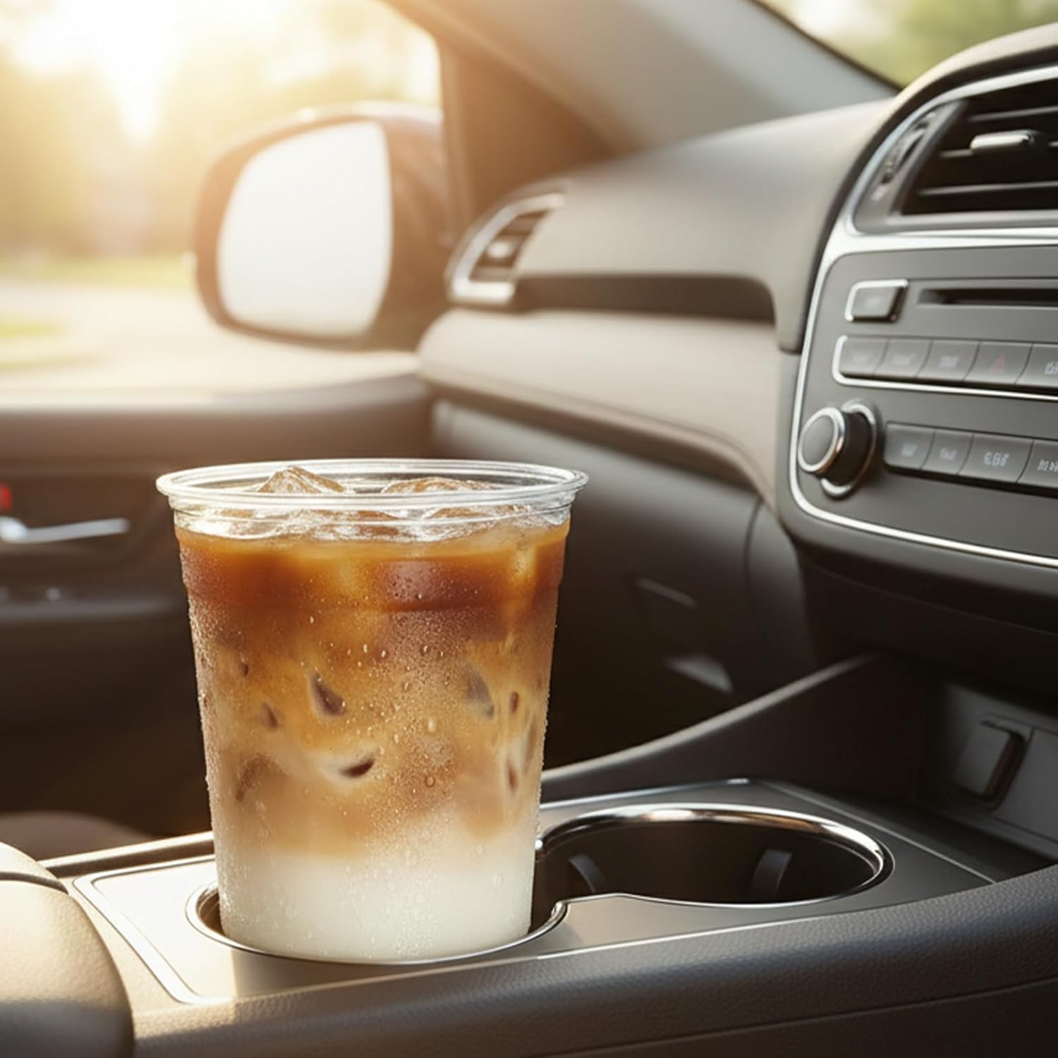 500 Pack 16 oz Clear Plastic Cups with Lids and Straws, Disposable Coffee Cups With Lids -Perfect for Coffee Shops, Catering, Parties & Events