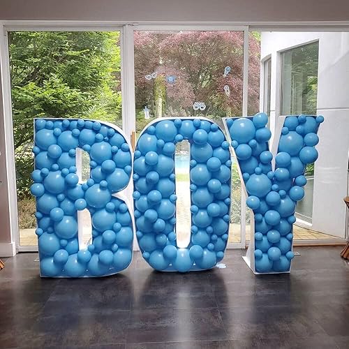 Miniatura 5 de Letras grandes de marquesina de 3 pies con marco de globo de mosaico de espuma precortada, letras L para decoración de fiestas de cumpleaños, bodas,
