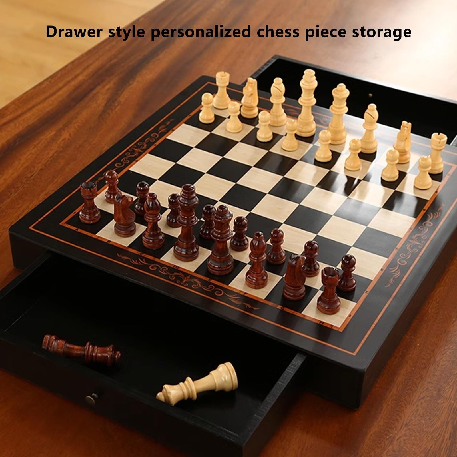 Jeu d'échecs magnétique avec Chessman et intégré échecs